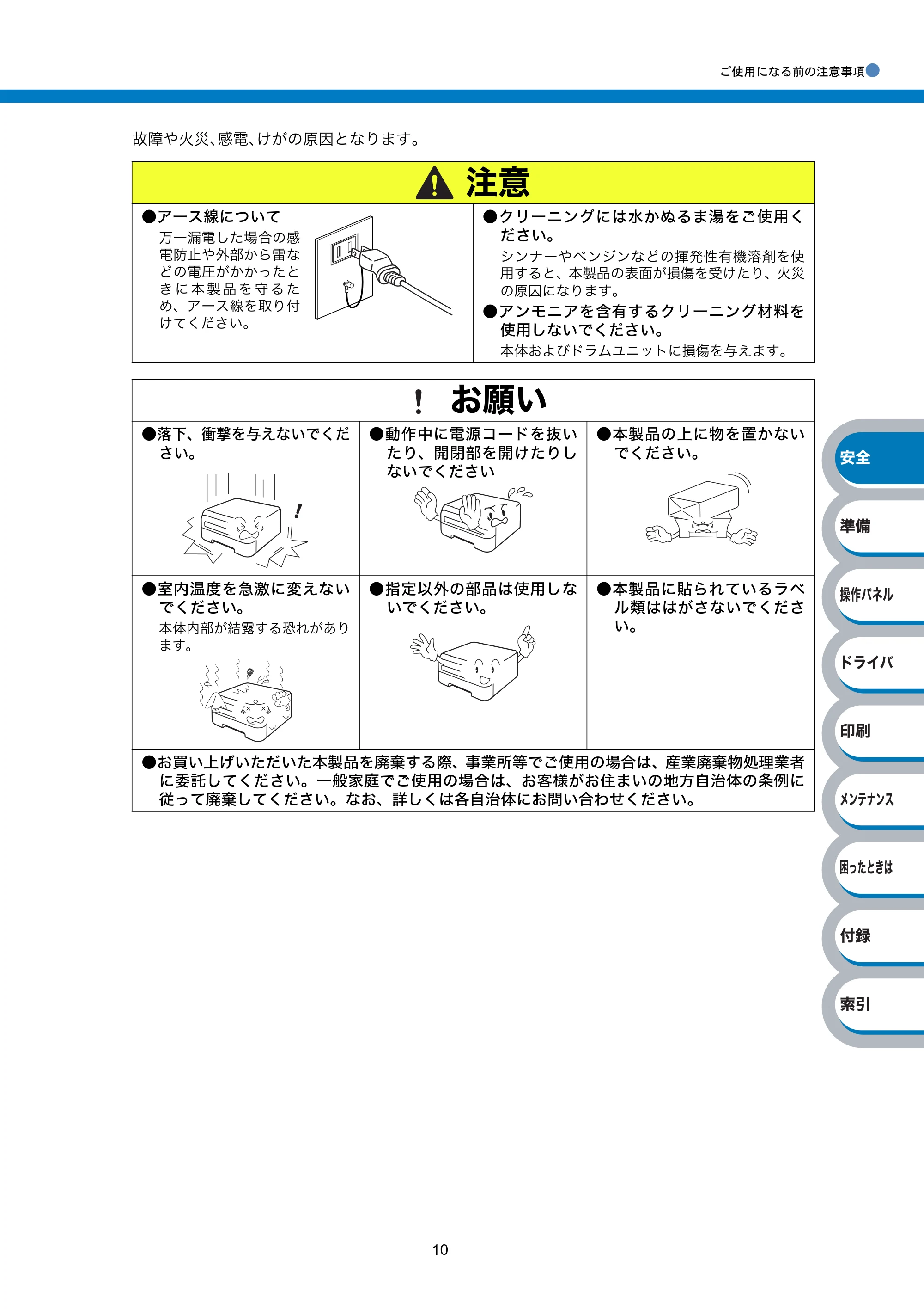 ブラザー HL-2140 / HL-2170W 取扱説明書（本体） — 原本ページ — 10ページ