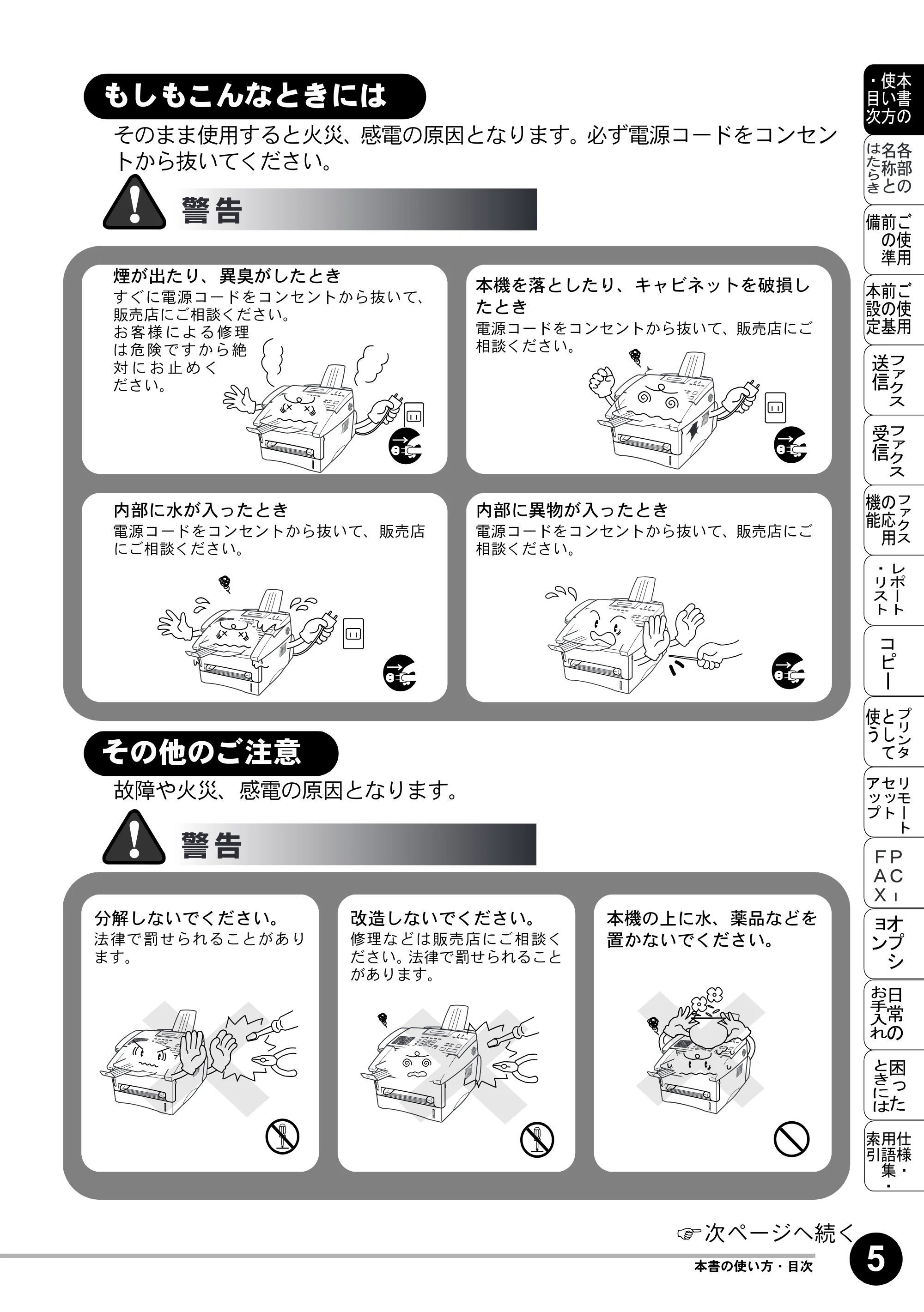 ブラザー MFC-8500J 取扱説明書（本体） — 原本ページ — 7ページ