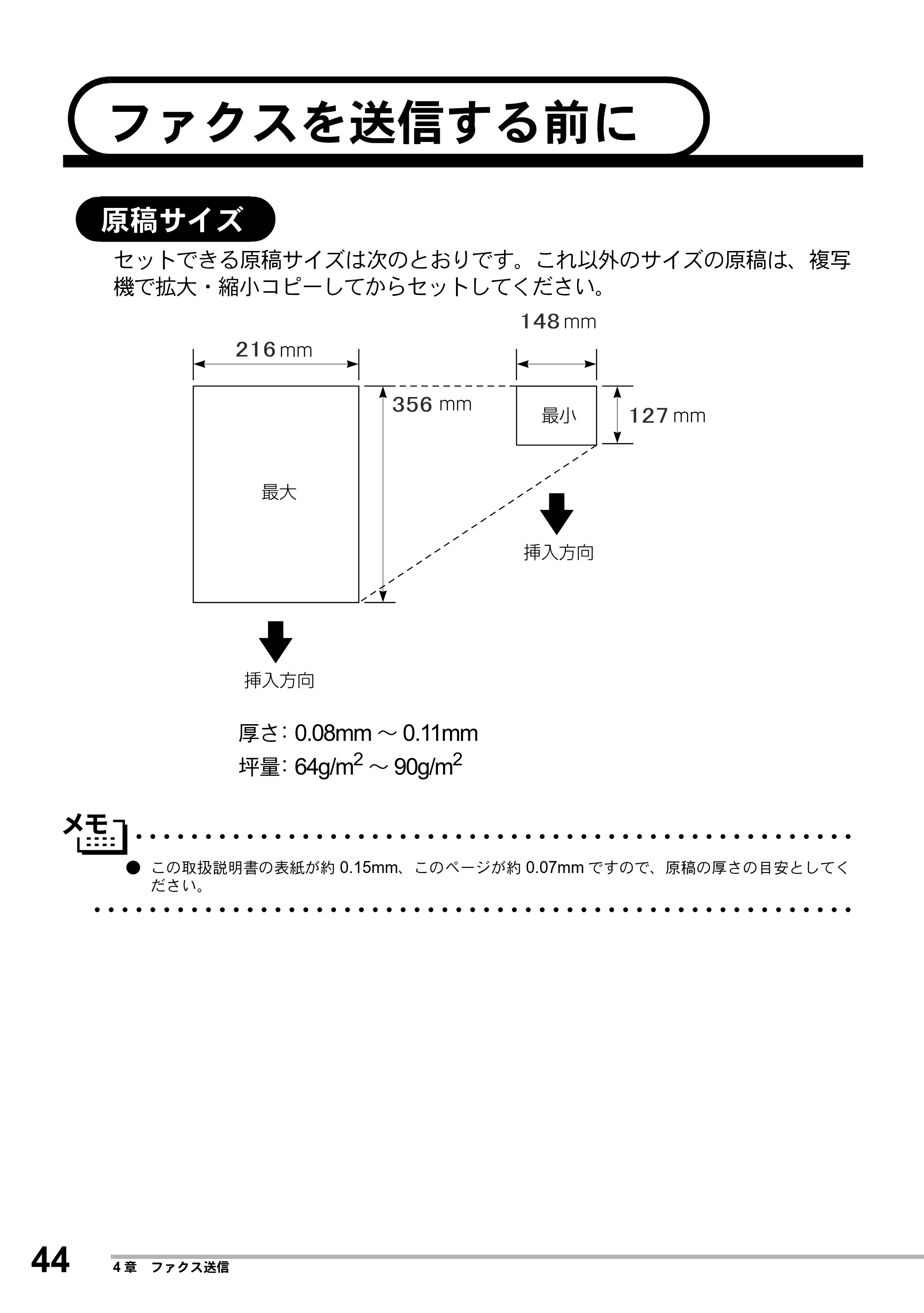 ブラザー MFC-8500J 取扱説明書（本体） — ファクスを送信する前に — 原本ページ — 68ページ