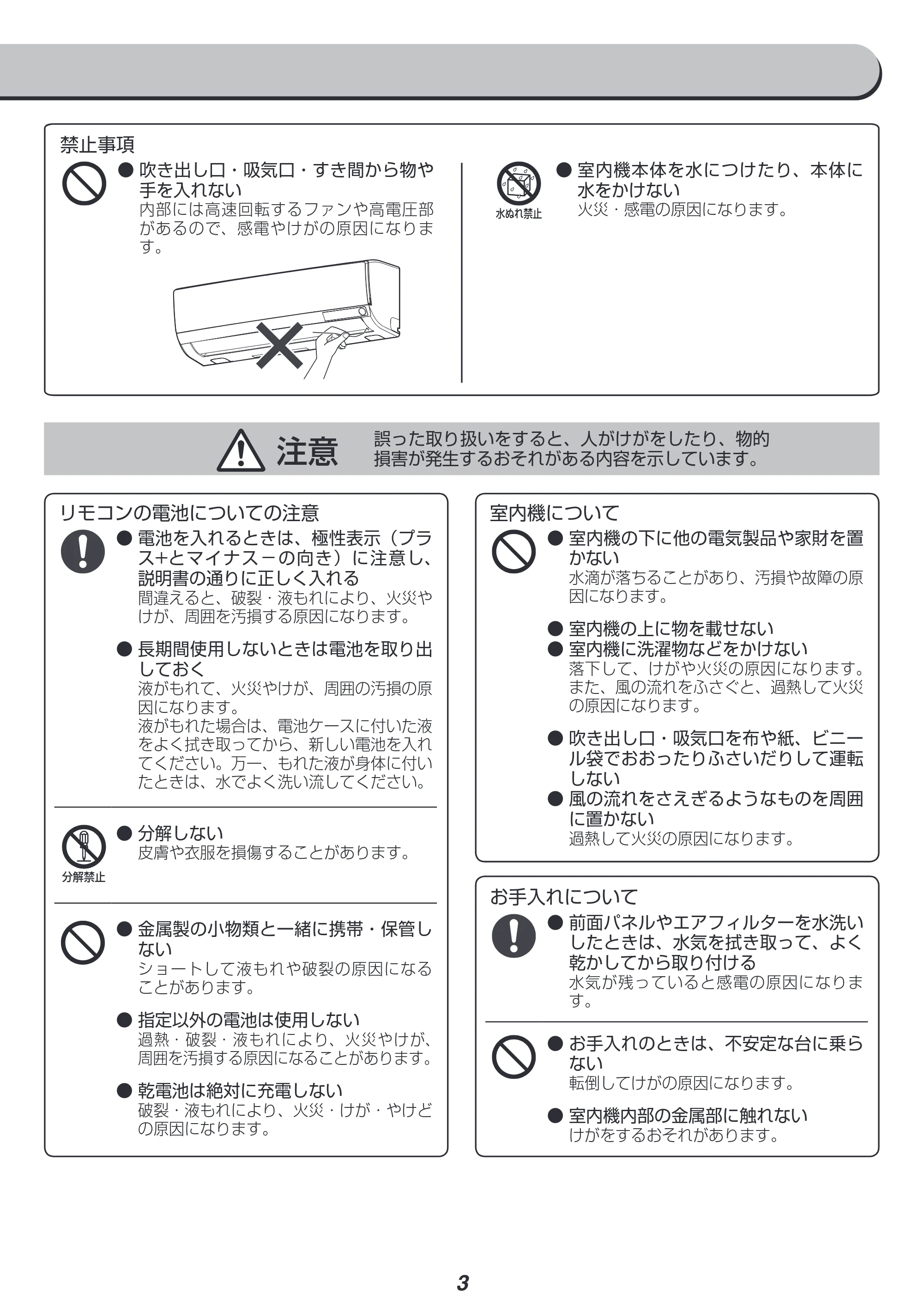 アイリスオーヤマ IRA-2201W 取扱説明書 — 原本ページ — 3ページ