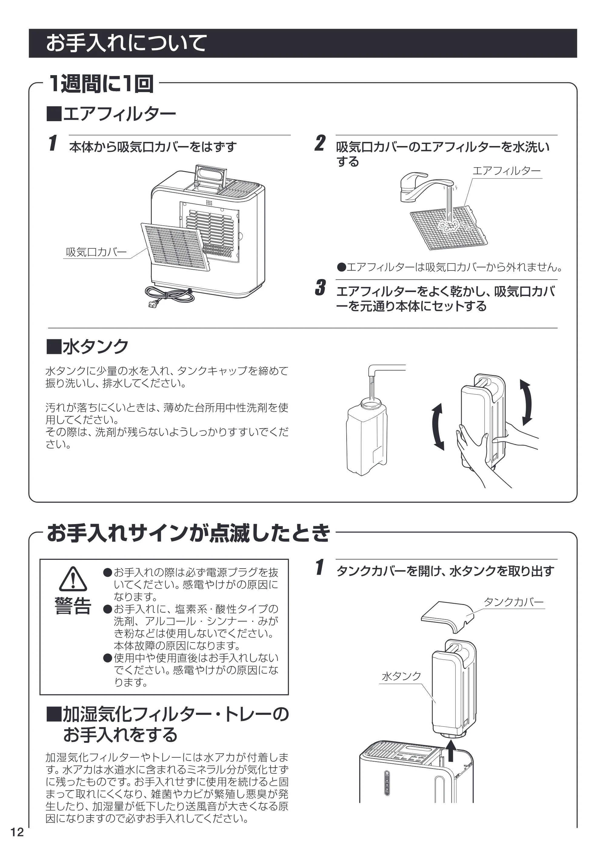 アイリスオーヤマ EHH-700 取扱説明書 — EHH-12 [Converted] — 原本ページ — 12ページ