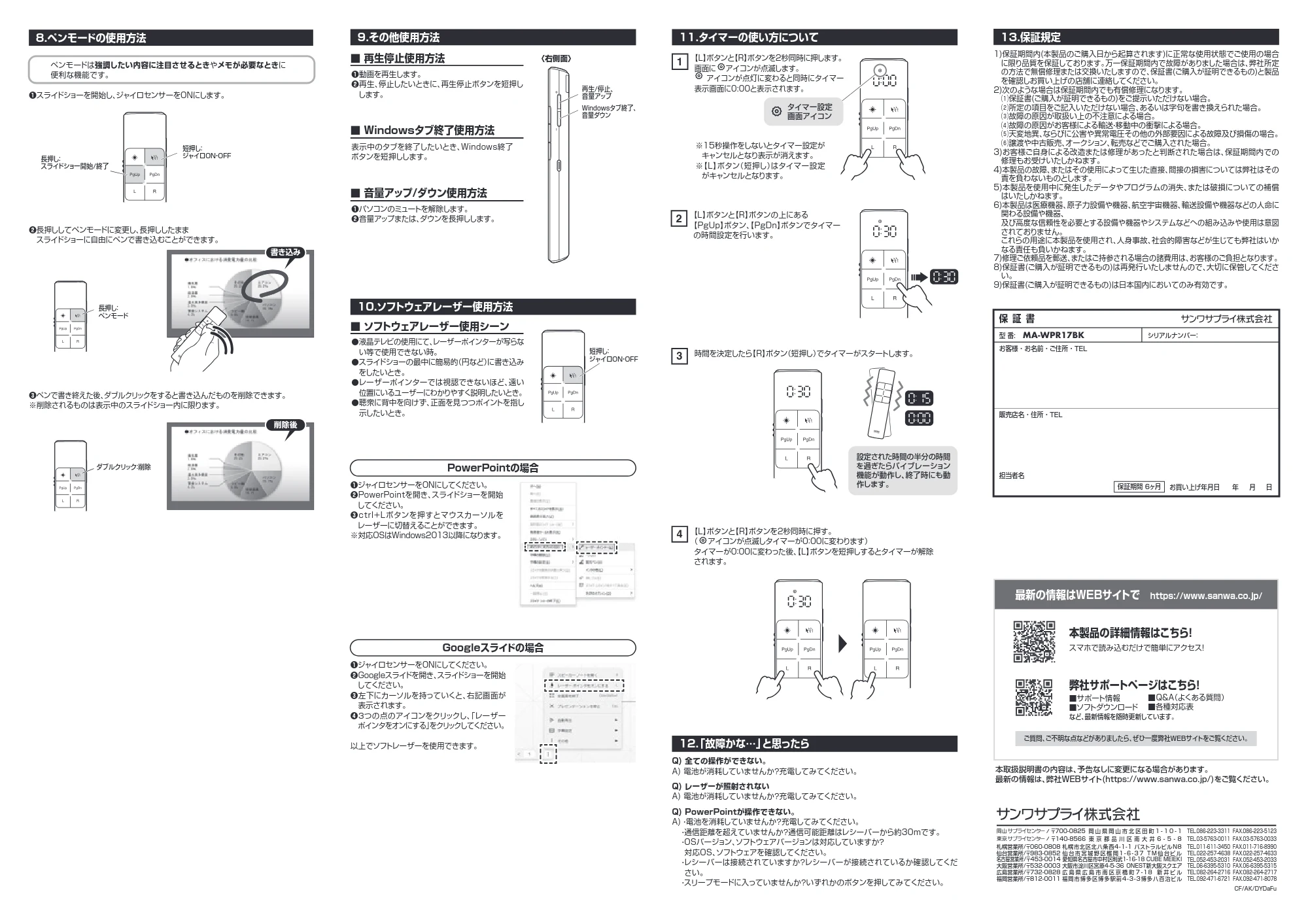 サンワサプライ MA-WPR17BK 取扱説明書 — 原本ページ — 2ページ