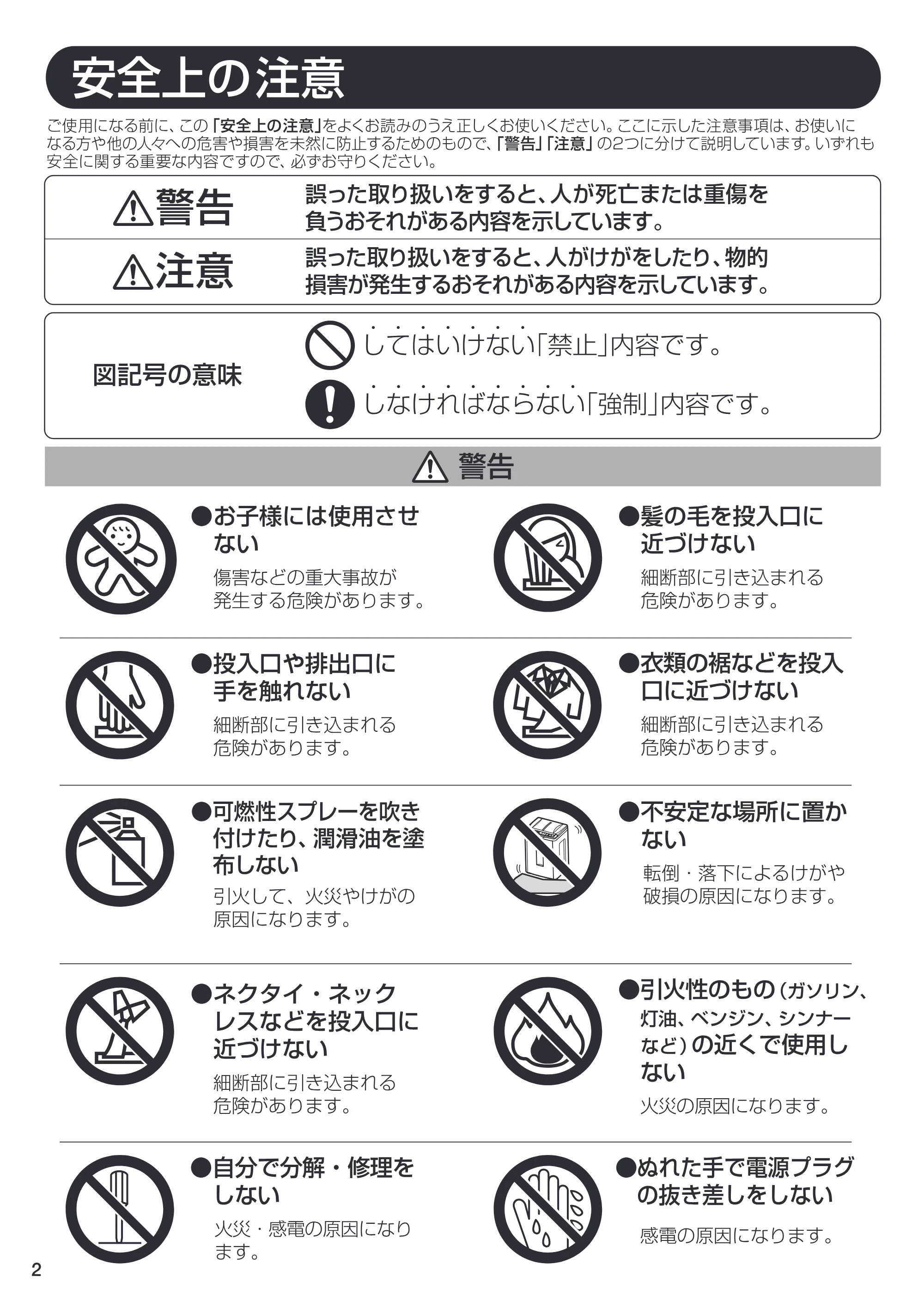 アイリスオーヤマ AFS320C 取扱説明書 — 原本ページ — 2ページ