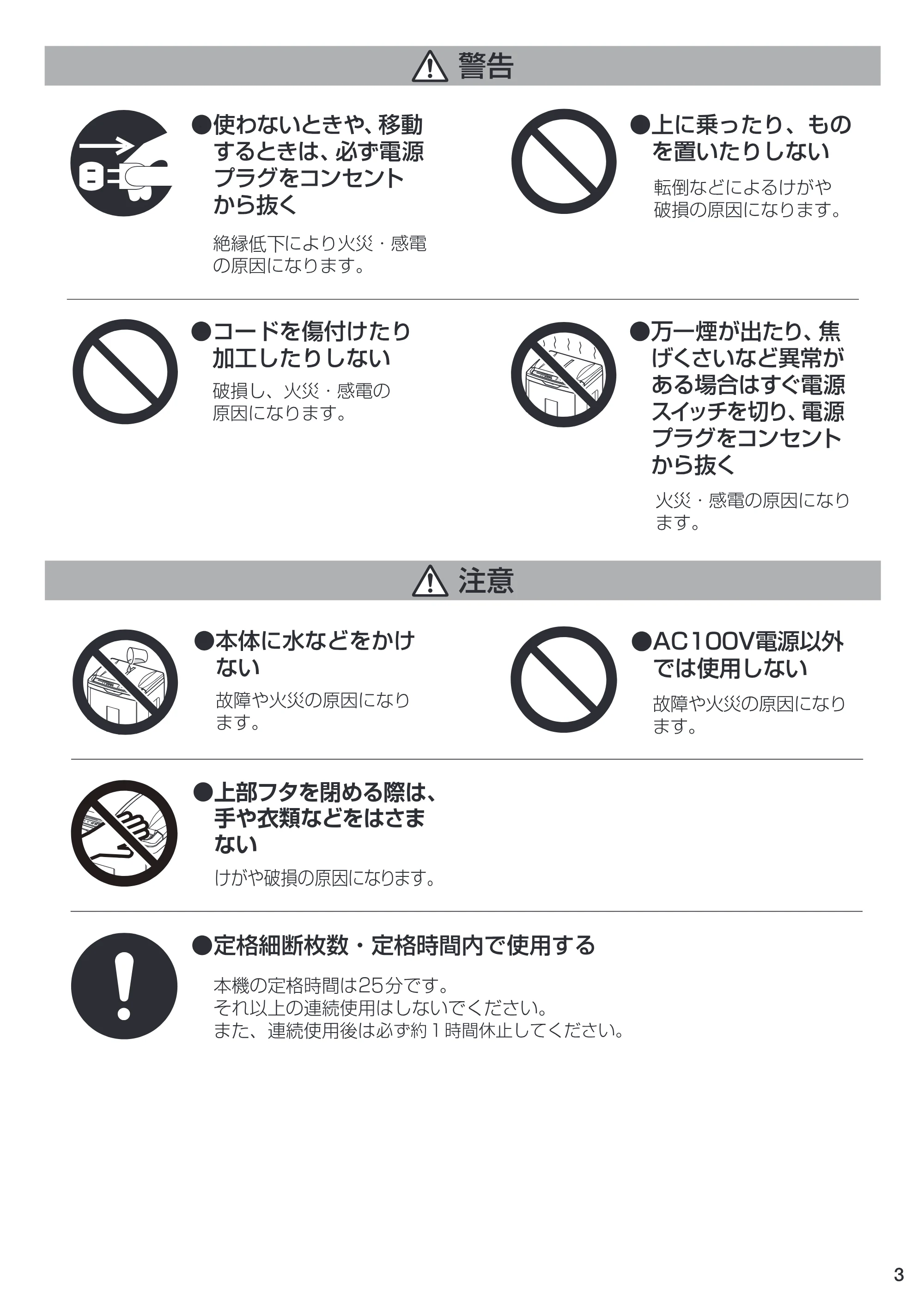 アイリスオーヤマ AFS320C 取扱説明書 — 原本ページ — 3ページ