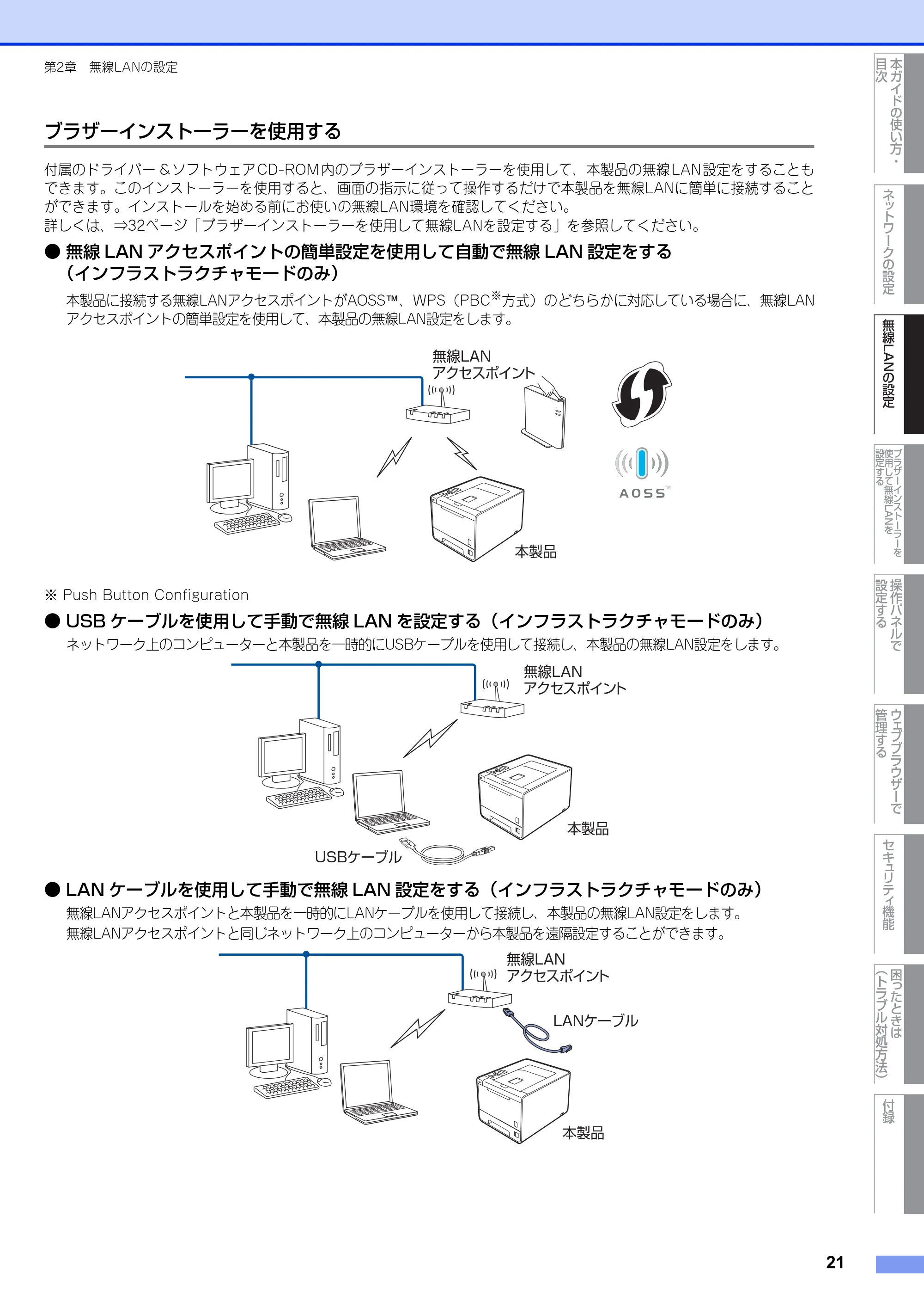 ブラザー HL-4570CDW/ HL-4570CDWT ユーザーズガイド ~ネットワーク操作編~ — ブラザーインストーラーを使用する — 原本ページ — 22ページ