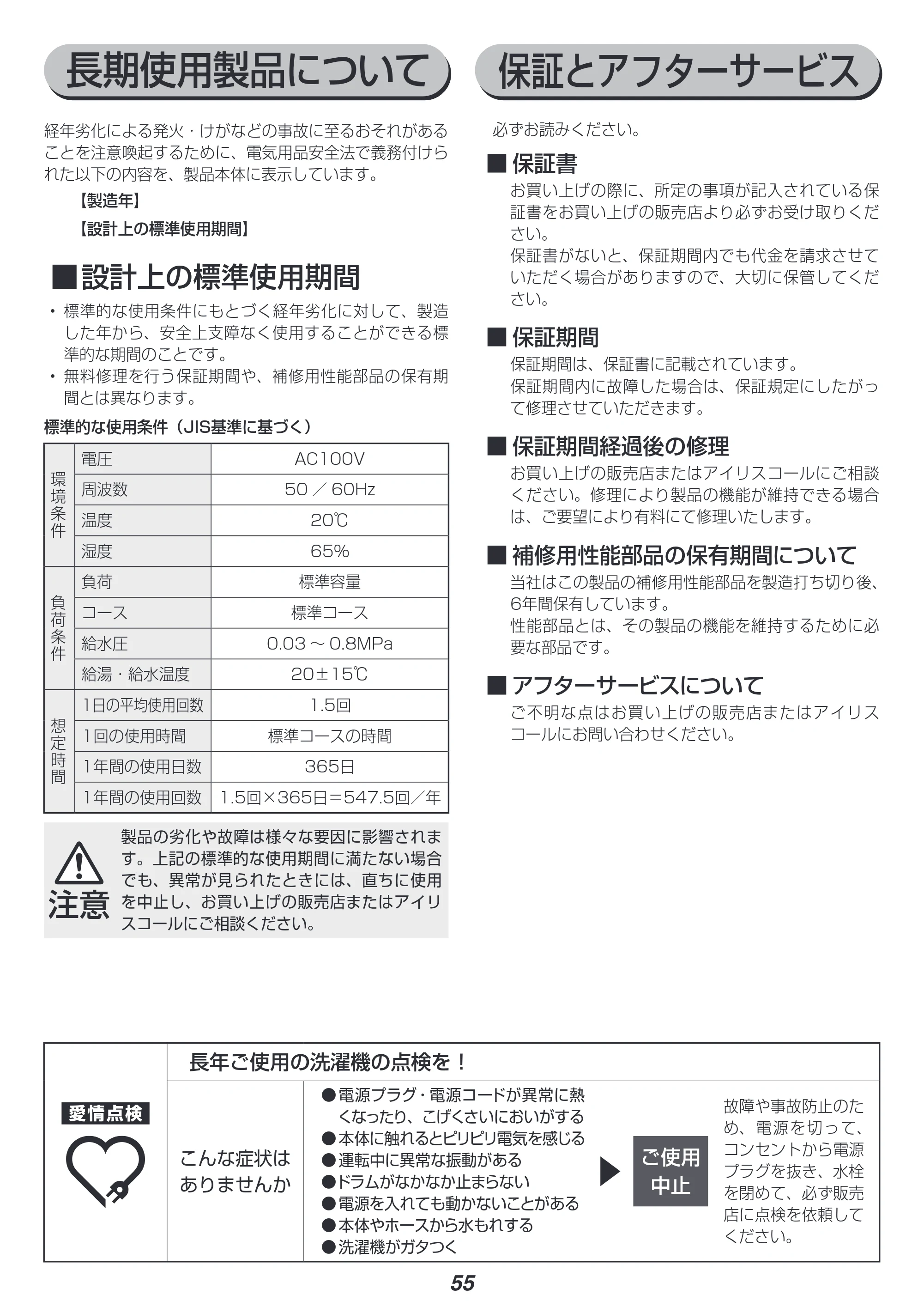 アイリスオーヤマ HD81AR-W 取扱説明書 — 原本ページ — 55ページ