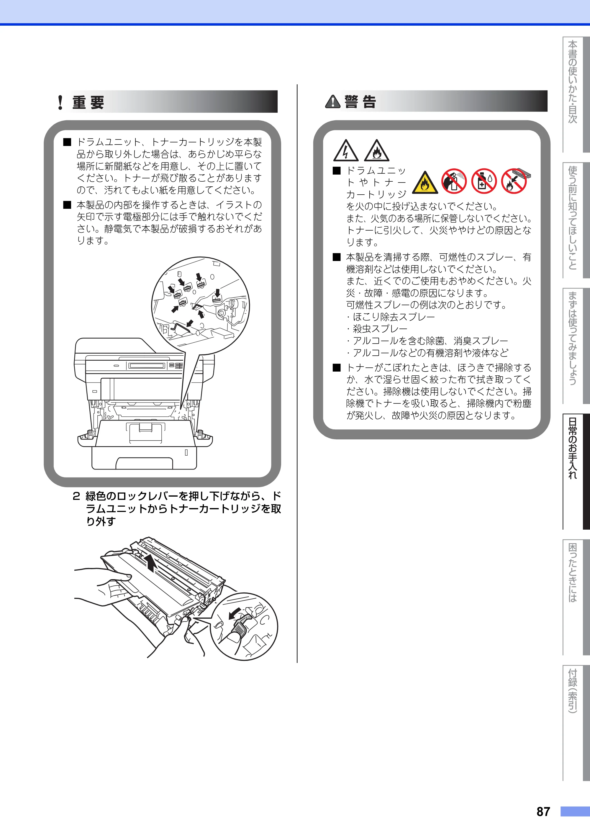 ブラザー MFC-8950DW ユーザーズガイド ～基本編～ — 原本ページ — 87ページ
