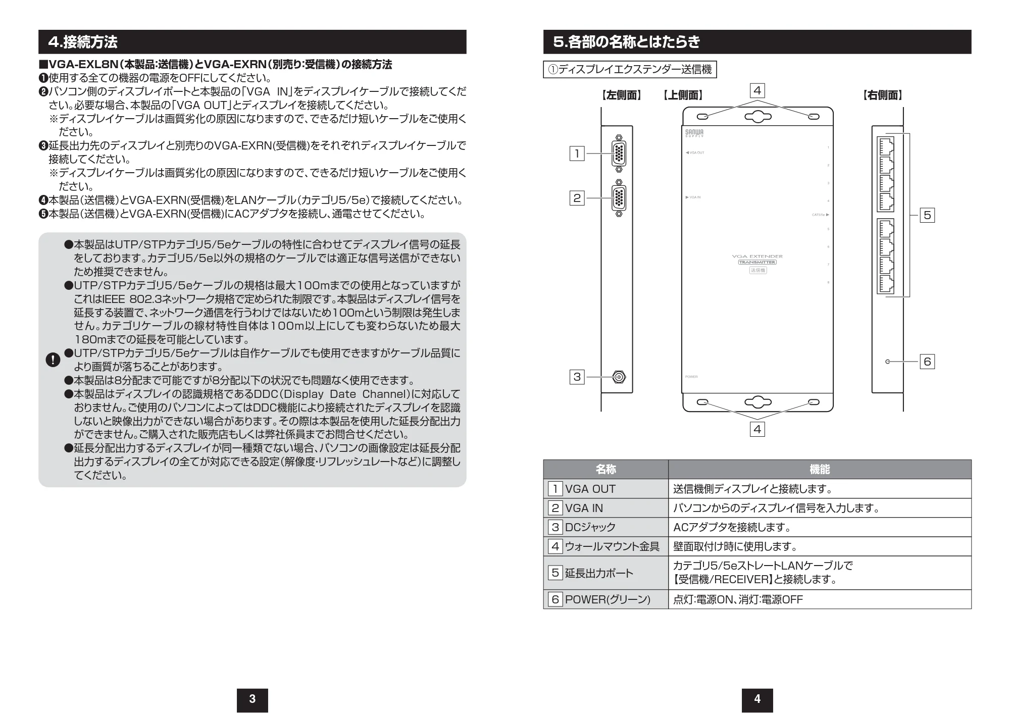 サンワサプライ VGA-EXL8N 取扱説明書 — 原本ページ — 3ページ