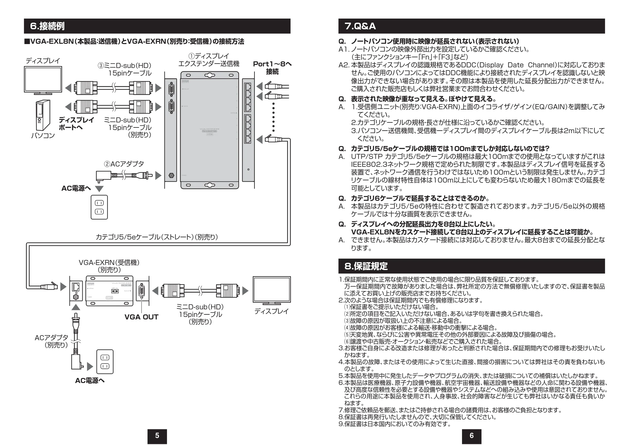 サンワサプライ VGA-EXL8N 取扱説明書 — 原本ページ — 4ページ