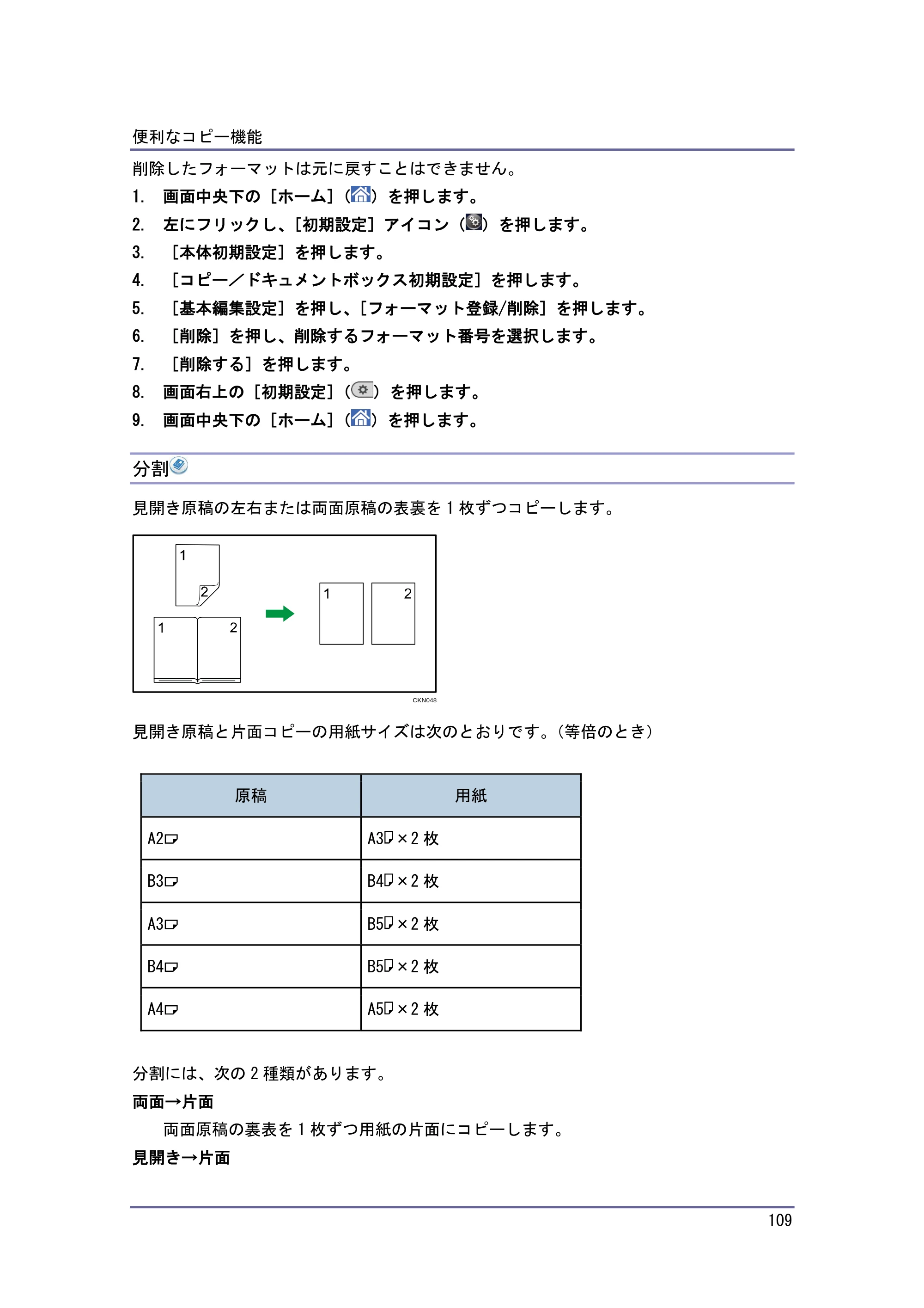 キヤノン iR W1040/W1040N コピー＆ドキュメントボックス （PDF形式／6.3Mバイト） — 製本 — 原本ページ — 110ページ