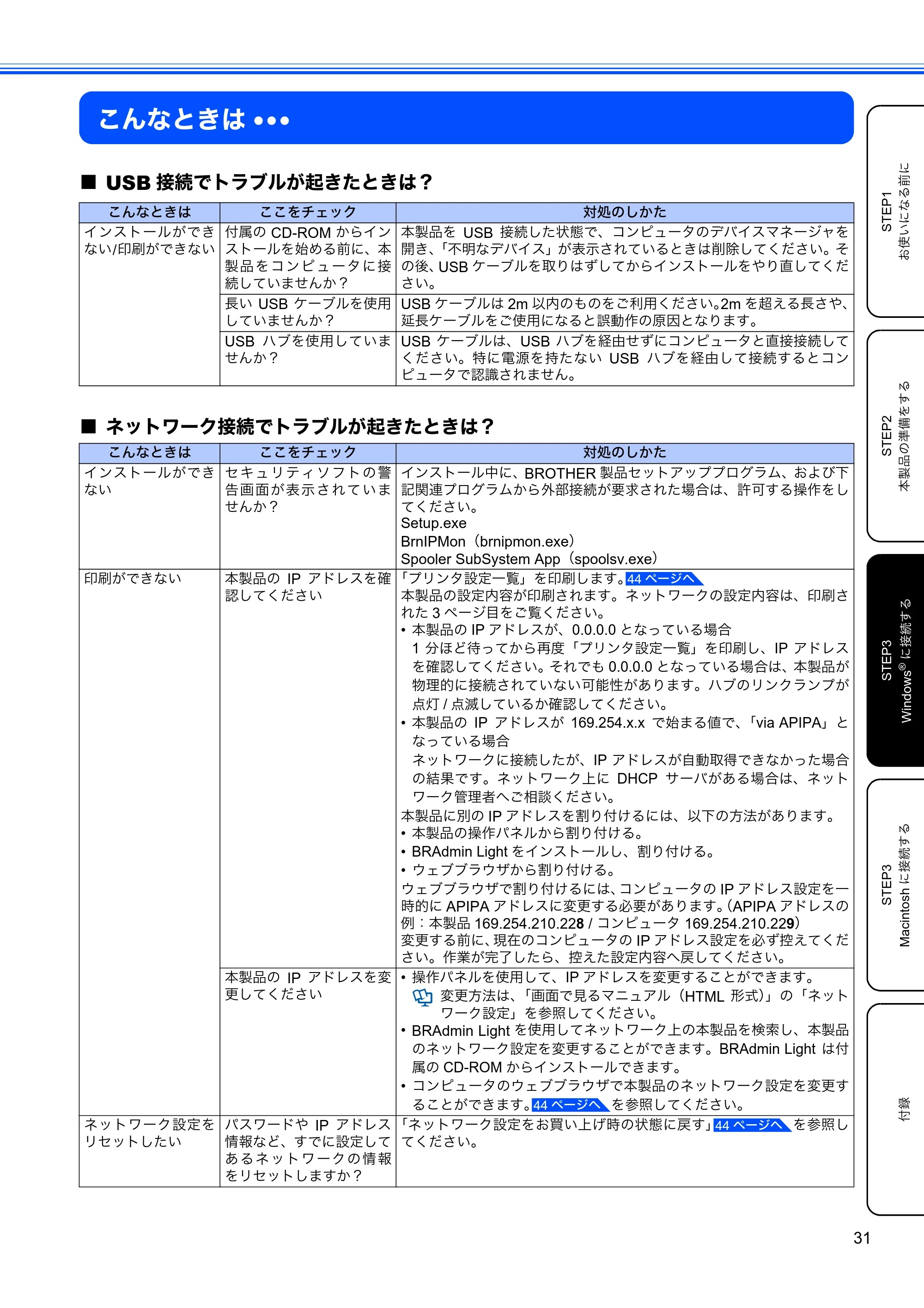 ブラザー HL-5380DN かんたん設置ガイド — こんなときは... — 原本ページ — 33ページ