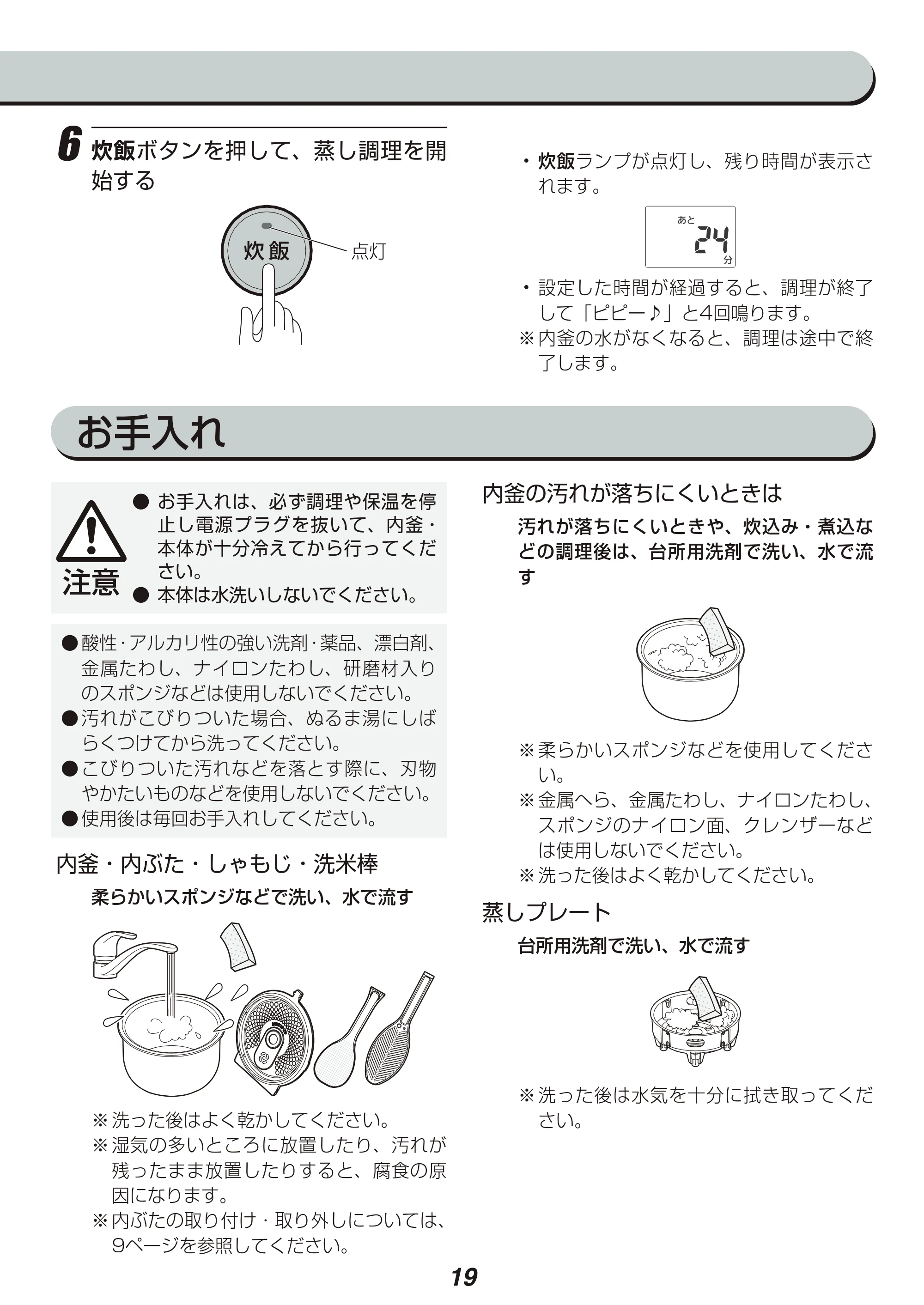 アイリスオーヤマ KRC-IB30 取扱説明書 — 原本ページ — 19ページ