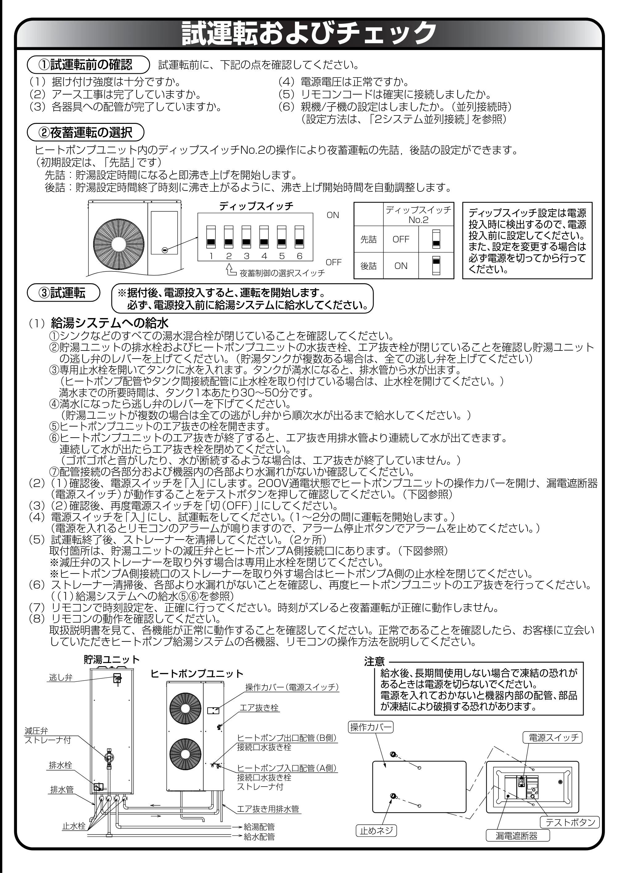 日立 RHK-15VGP 取扱説明書 — 試運転およびチェック — 原本ページ — 43ページ