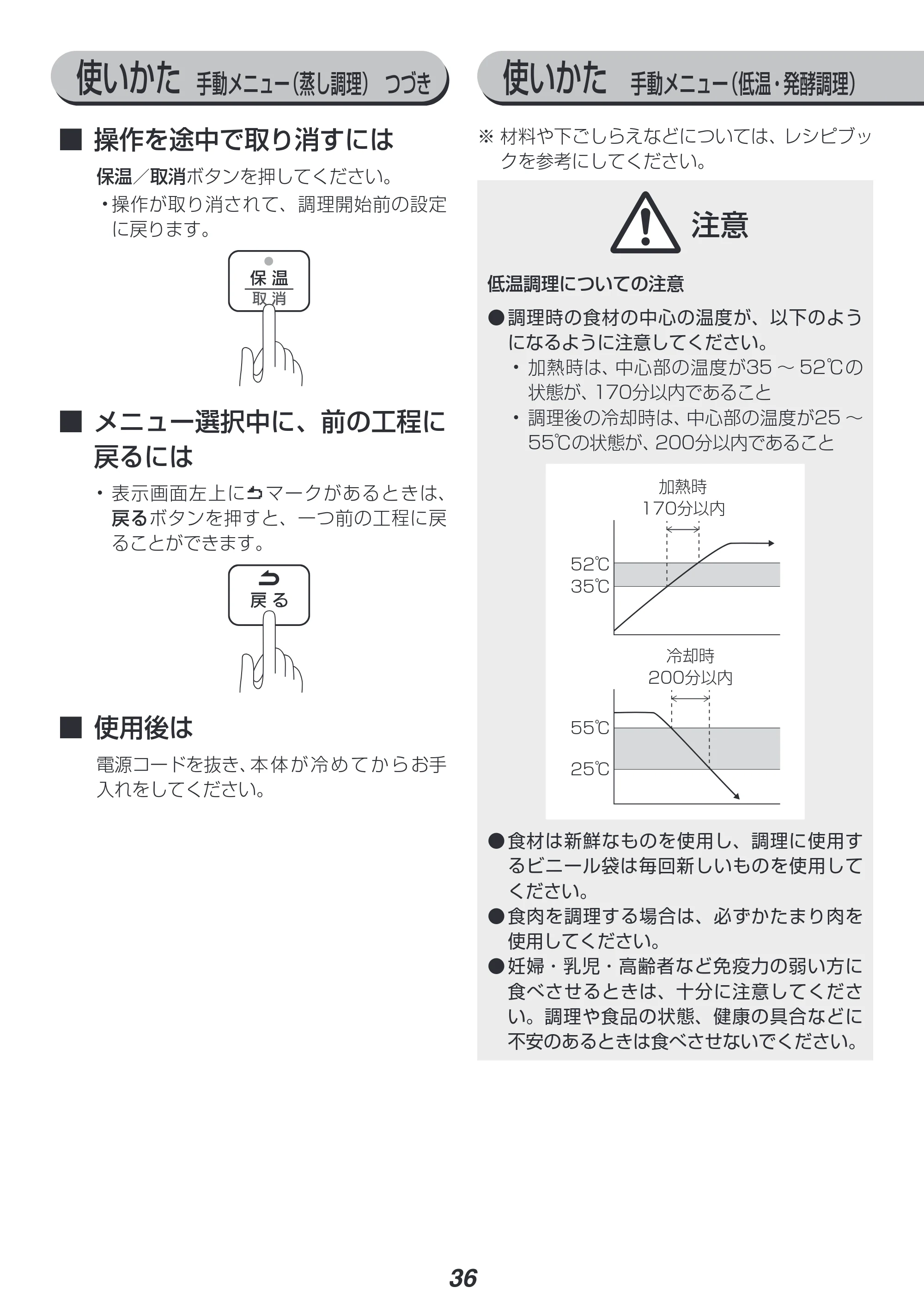 アイリスオーヤマ KPC-MA4 取扱説明書 — 原本ページ — 36ページ