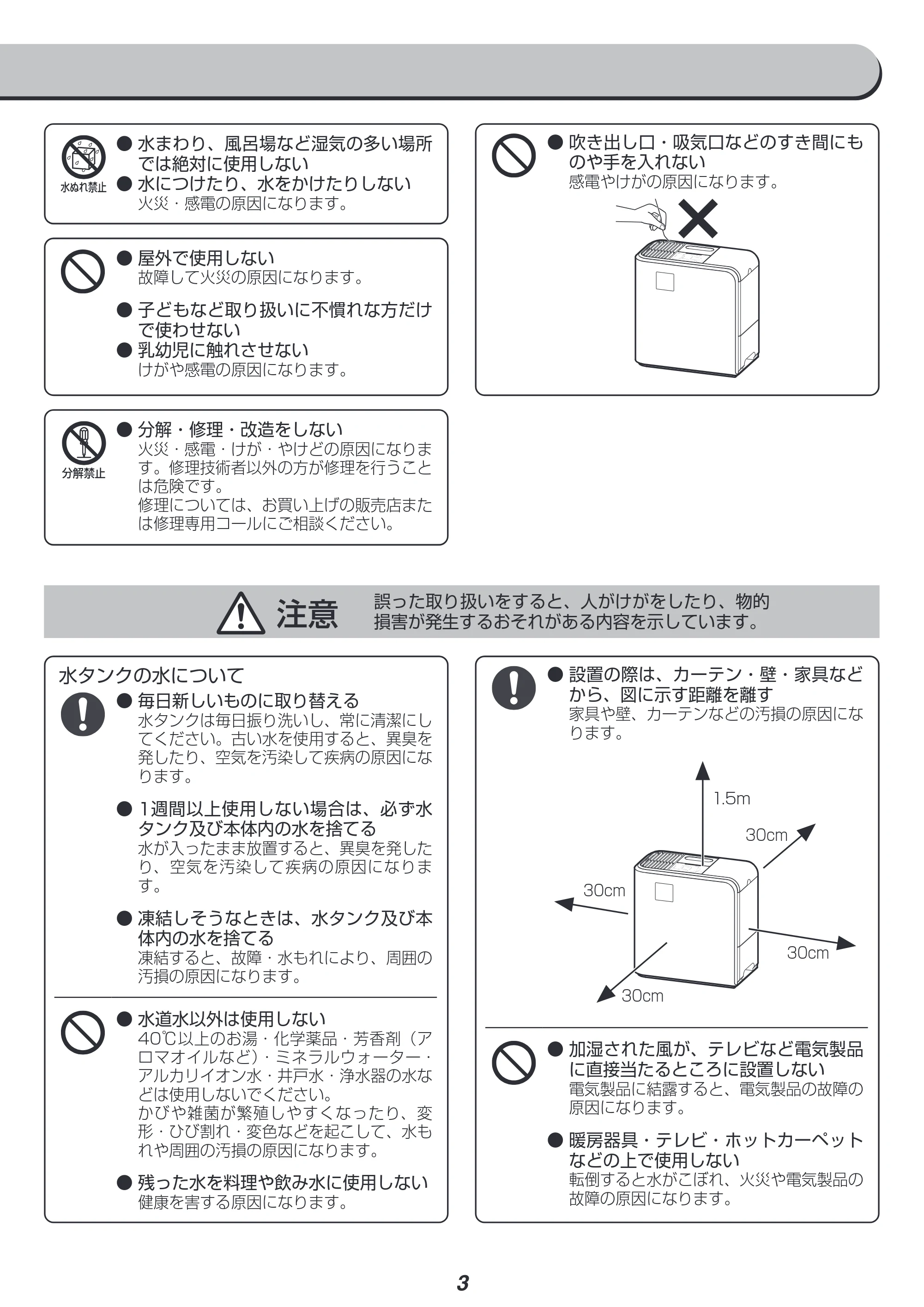 アイリスオーヤマ HVH-700R1 取扱説明書 — 原本ページ — 3ページ
