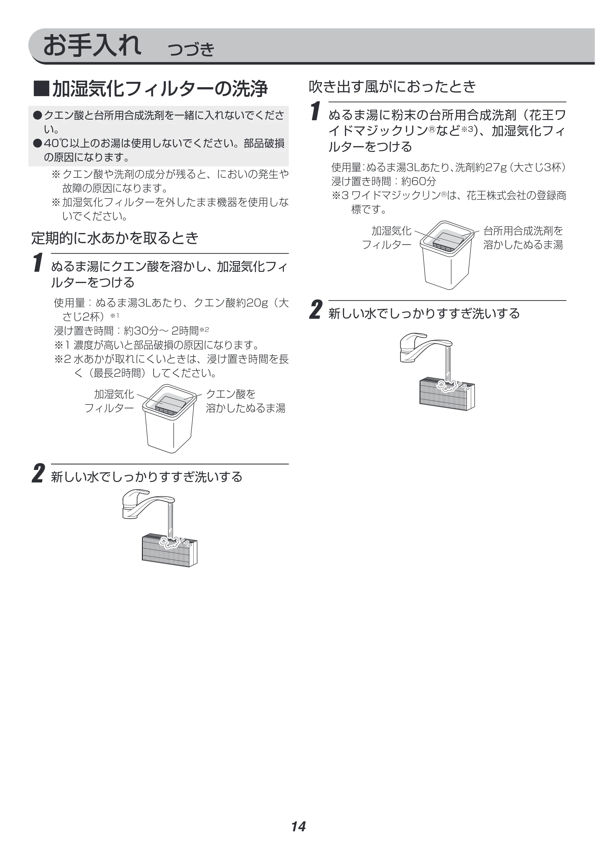 アイリスオーヤマ HVH-700R1 取扱説明書 — 原本ページ — 14ページ