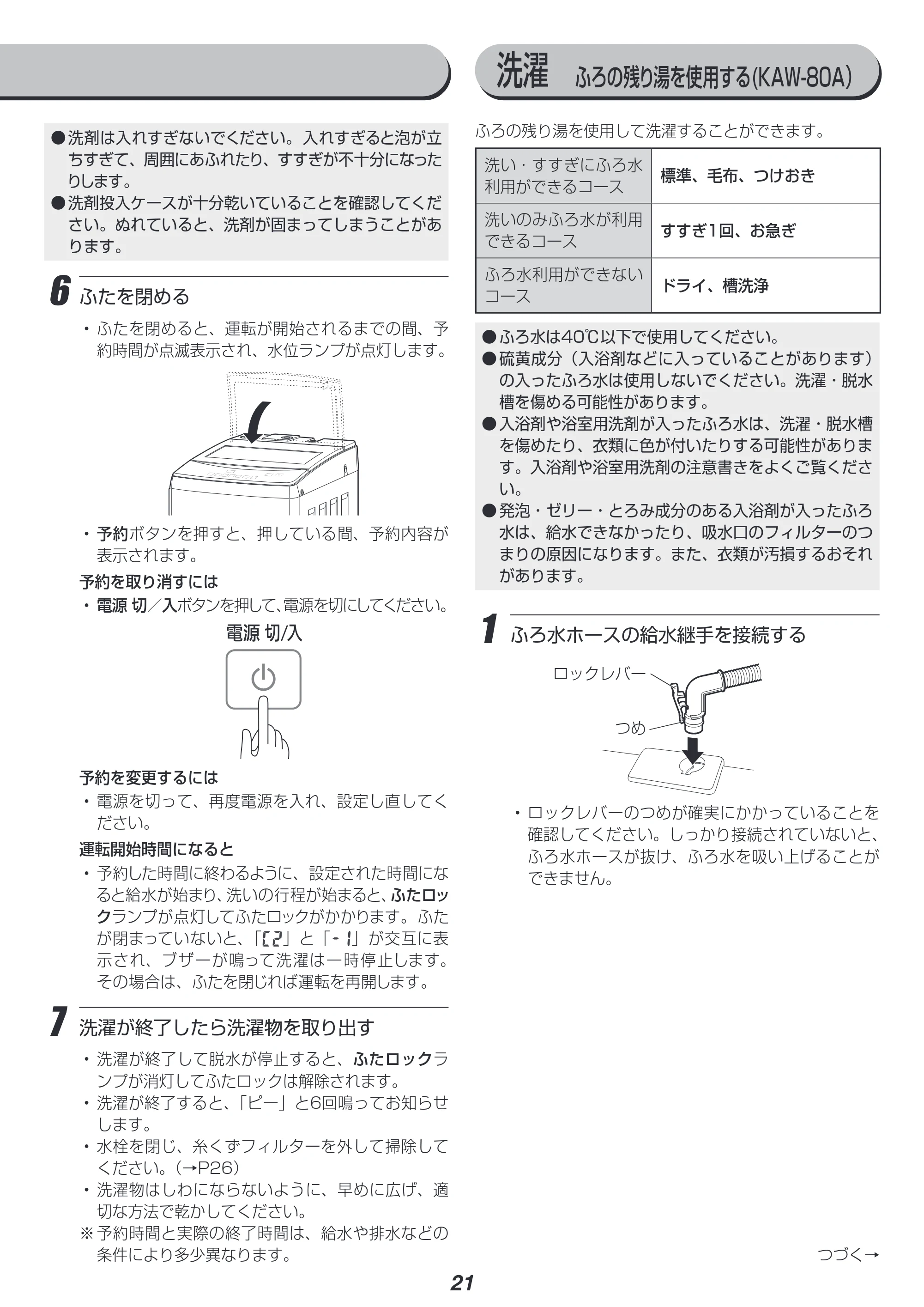 アイリスオーヤマ KAW-80A 取扱説明書 — 原本ページ — 21ページ