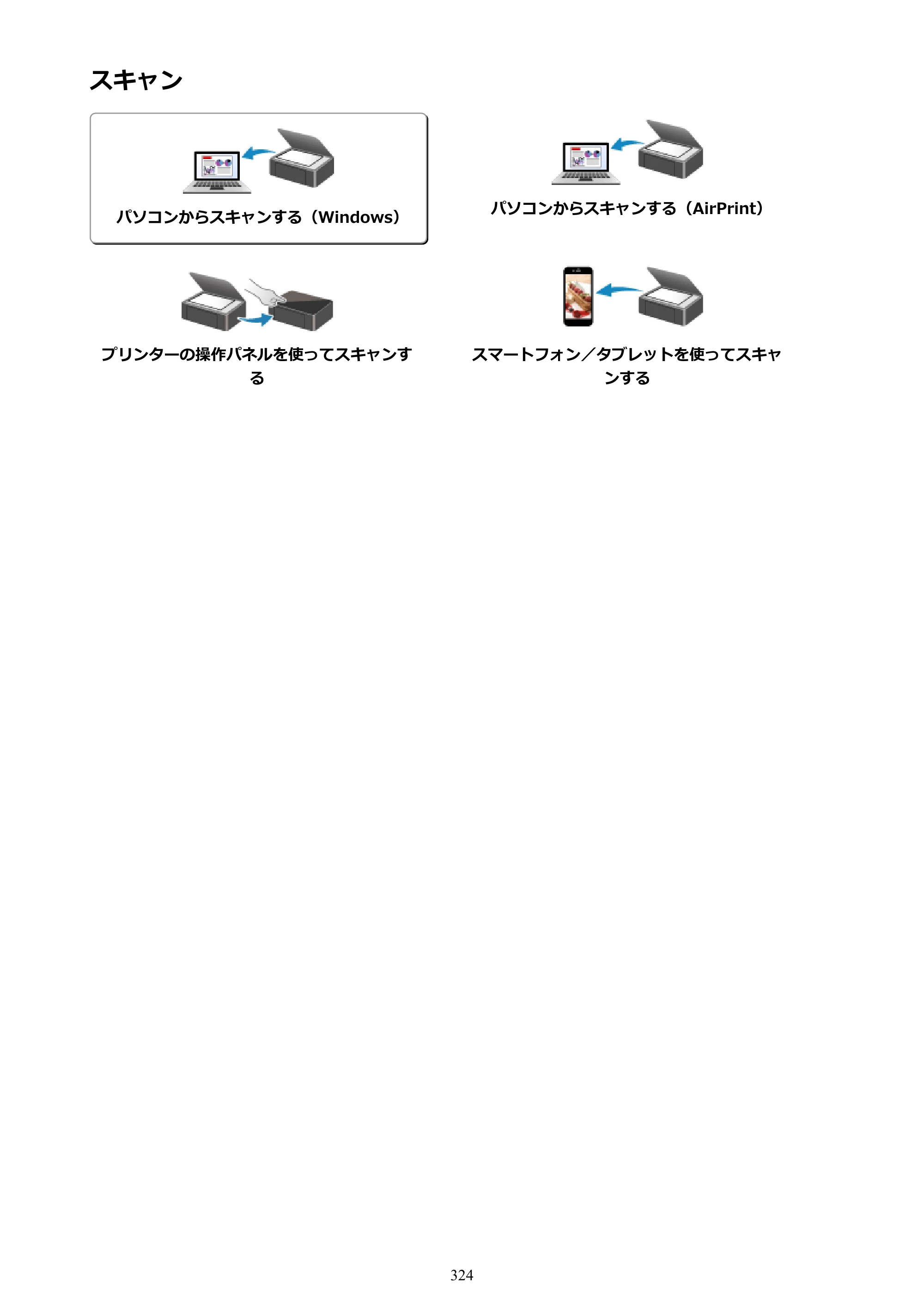 キヤノン PIXUS XK70 電子マニュアル PDF版 （Windows版）（PDF：16.9MB） — スキャン — 原本ページ — 324ページ