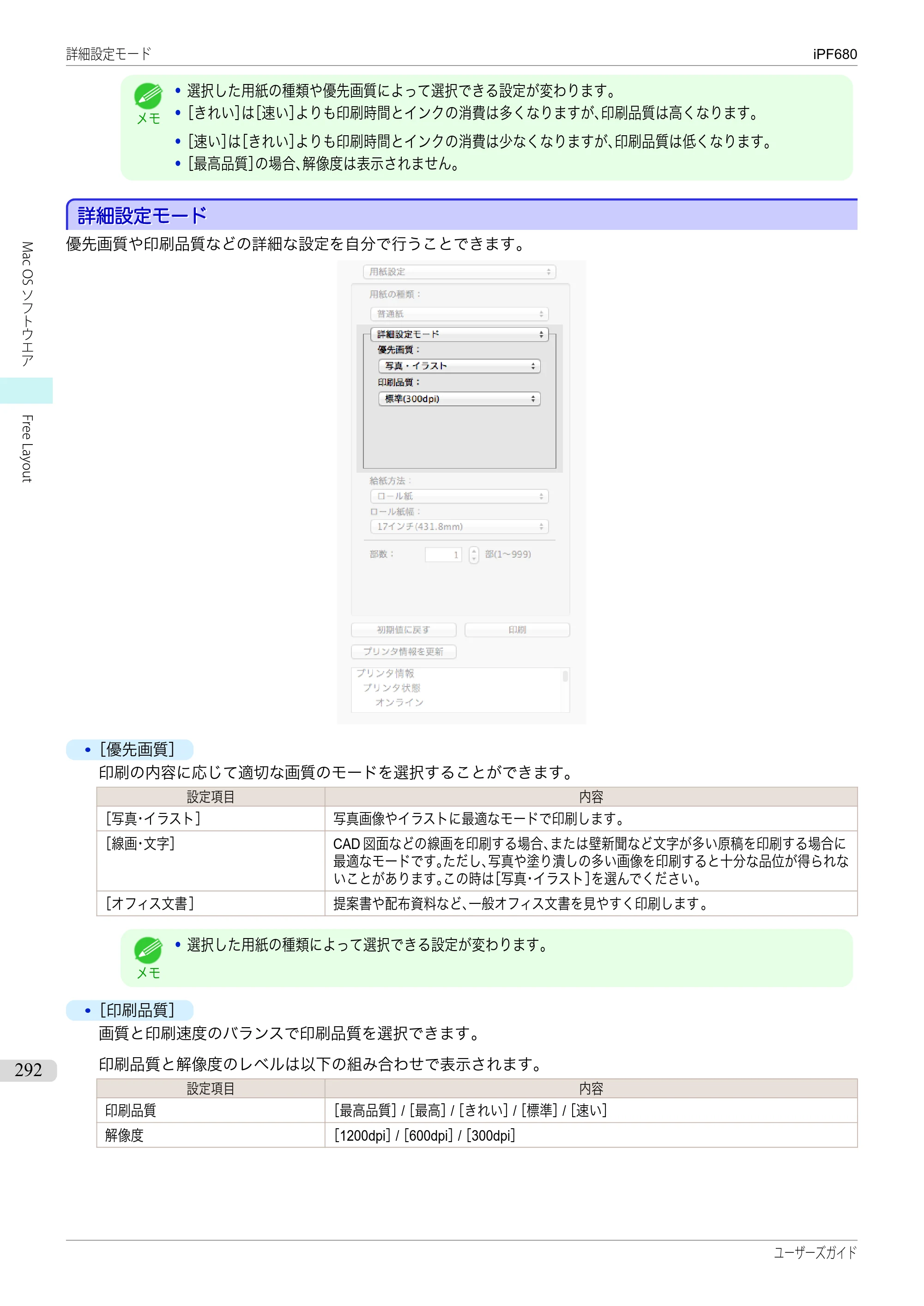 キヤノン iPF680/685/780/785 iPF680 ユーザーズマニュアル（PDF：40.8MB） — 原本ページ — 292ページ