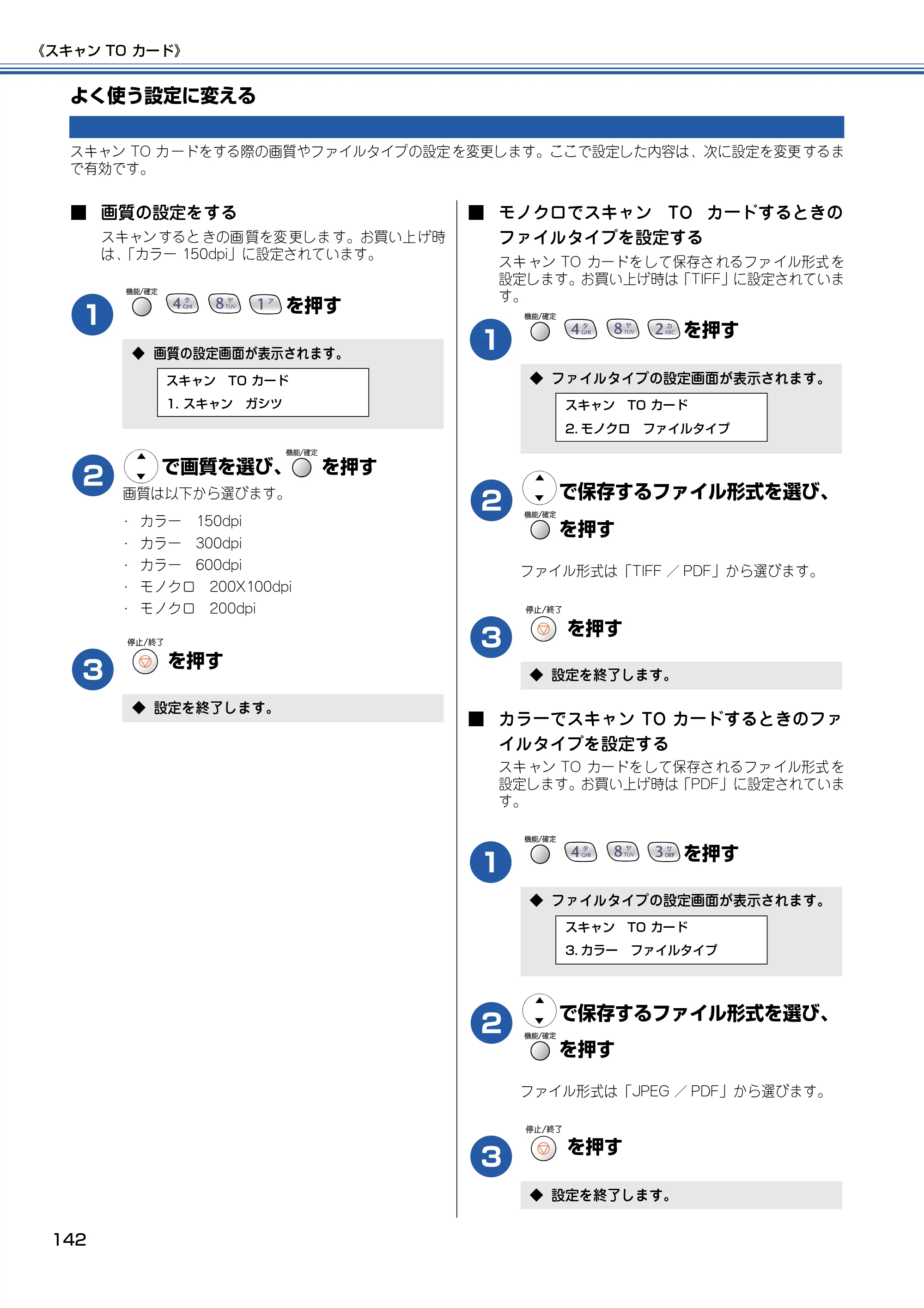 ブラザー MFC-610CLN / MFC-610CLWN / MFC-620CLN 取扱説明書（本体） — よく使う設定に変える — 原本ページ — 143ページ