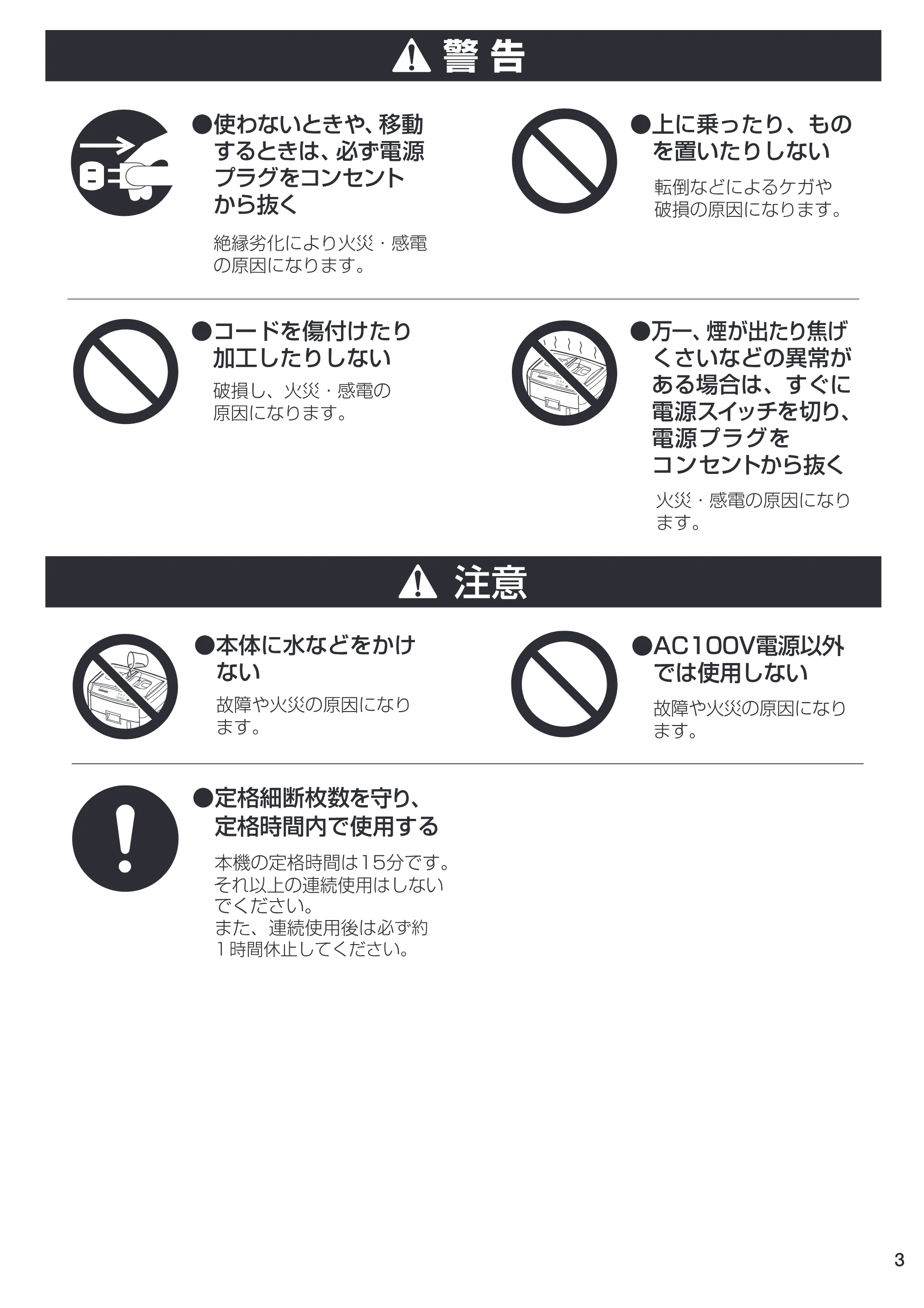アイリスオーヤマ AFS150HC-H 取扱説明書 — web_P03 [Converted] — 原本ページ — 3ページ