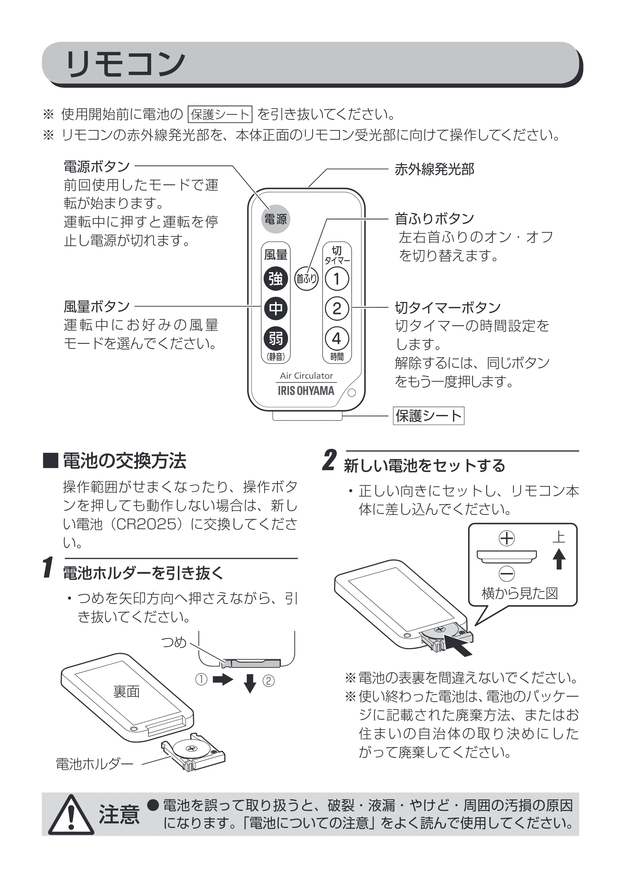 アイリスオーヤマ PCF-C181 取扱説明書 — 原本ページ — 11ページ