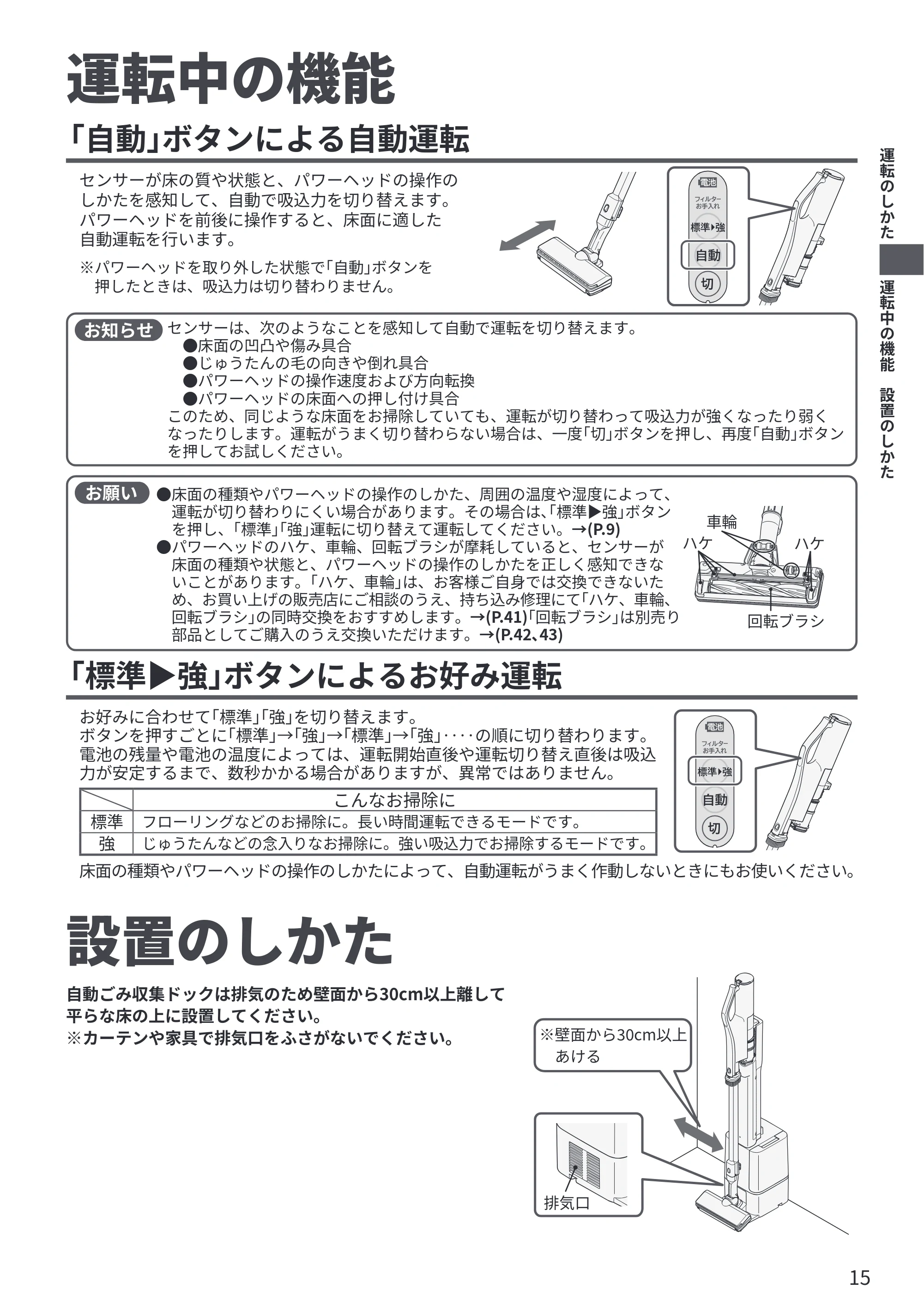 日立 PV-BG1000R 取扱説明書 — 運転中の機能 — 原本ページ — 15ページ