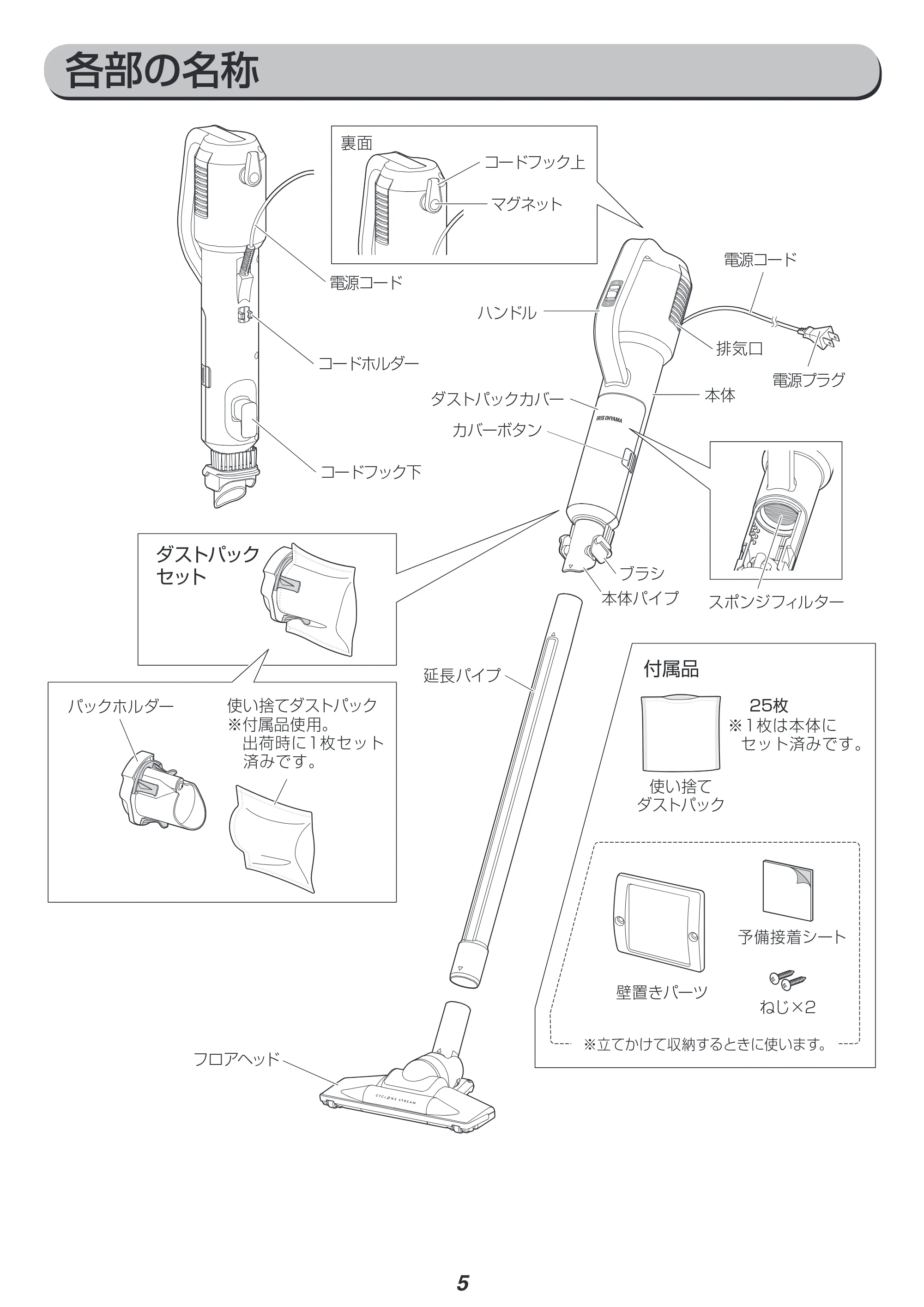 アイリスオーヤマ IC-SB1 取扱説明書 — 原本ページ — 5ページ