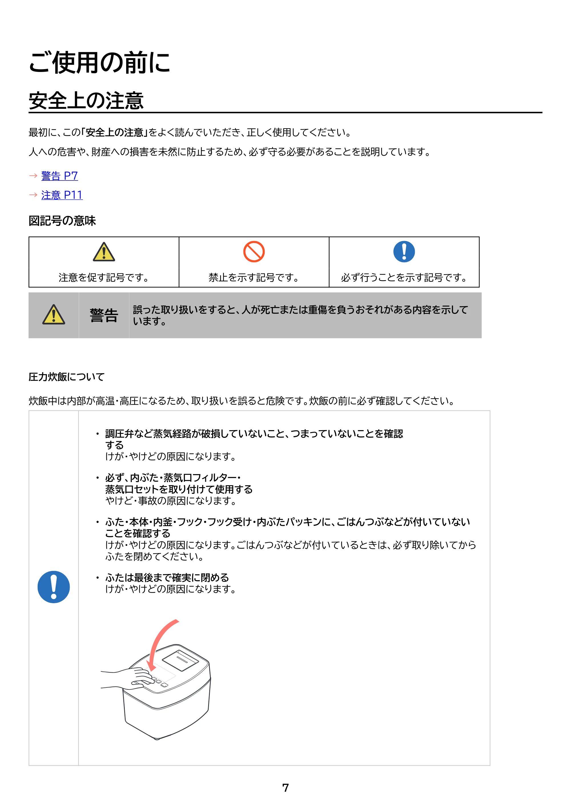 アイリスオーヤマ RC-PGA50 取扱説明書 — 原本ページ — 7ページ