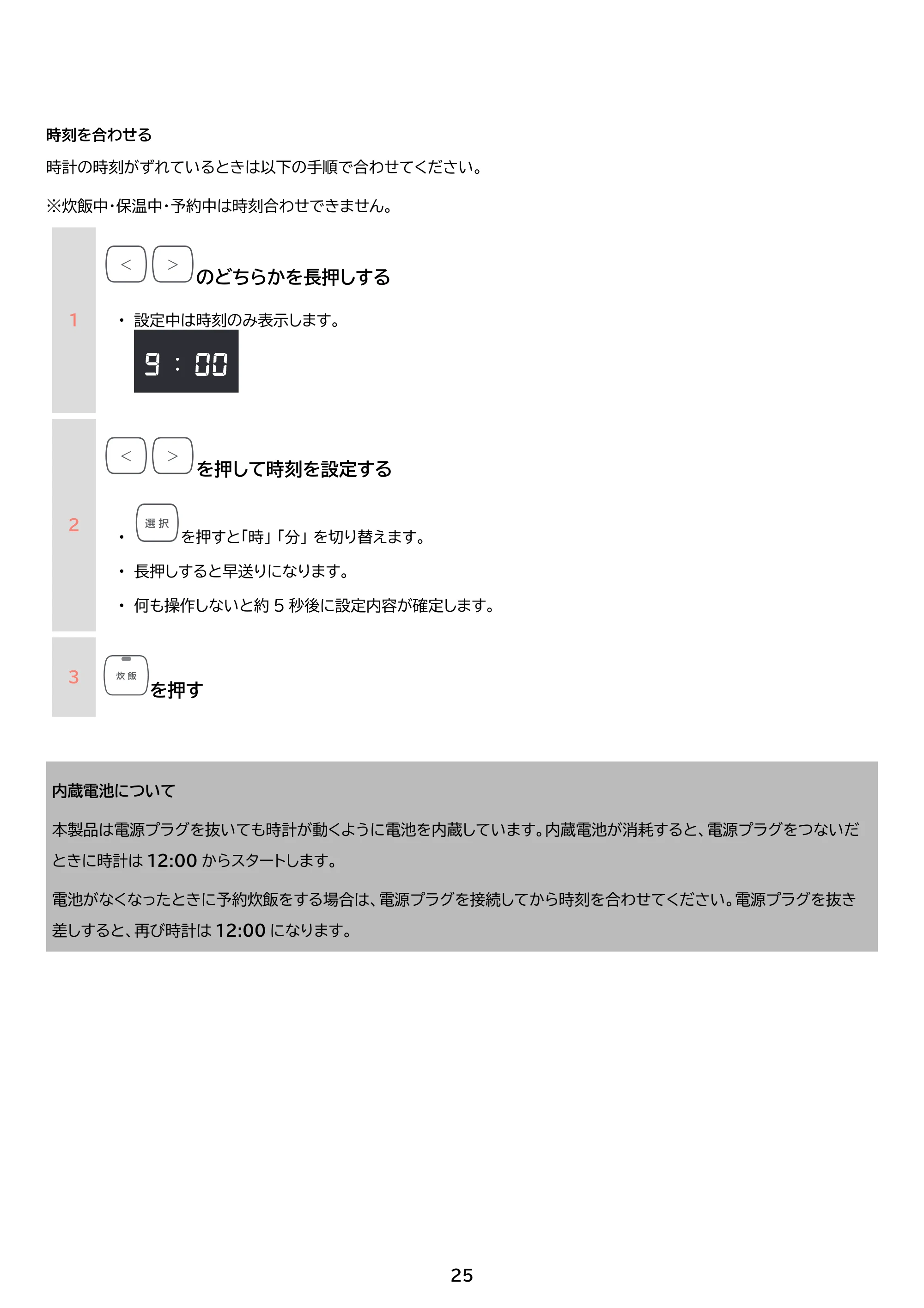 アイリスオーヤマ RC-PGA50 取扱説明書 — 原本ページ — 25ページ