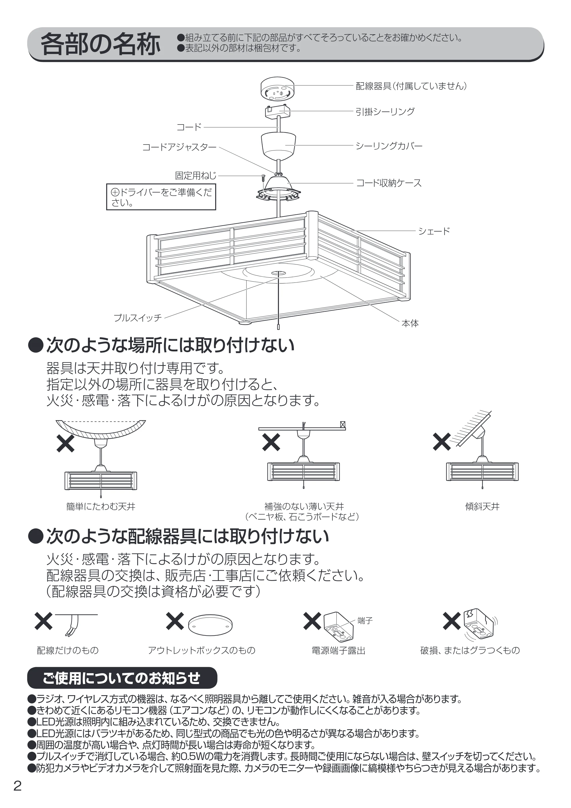 アイリスオーヤマ PLM12D-KG 取扱説明書 — 原本ページ — 2ページ