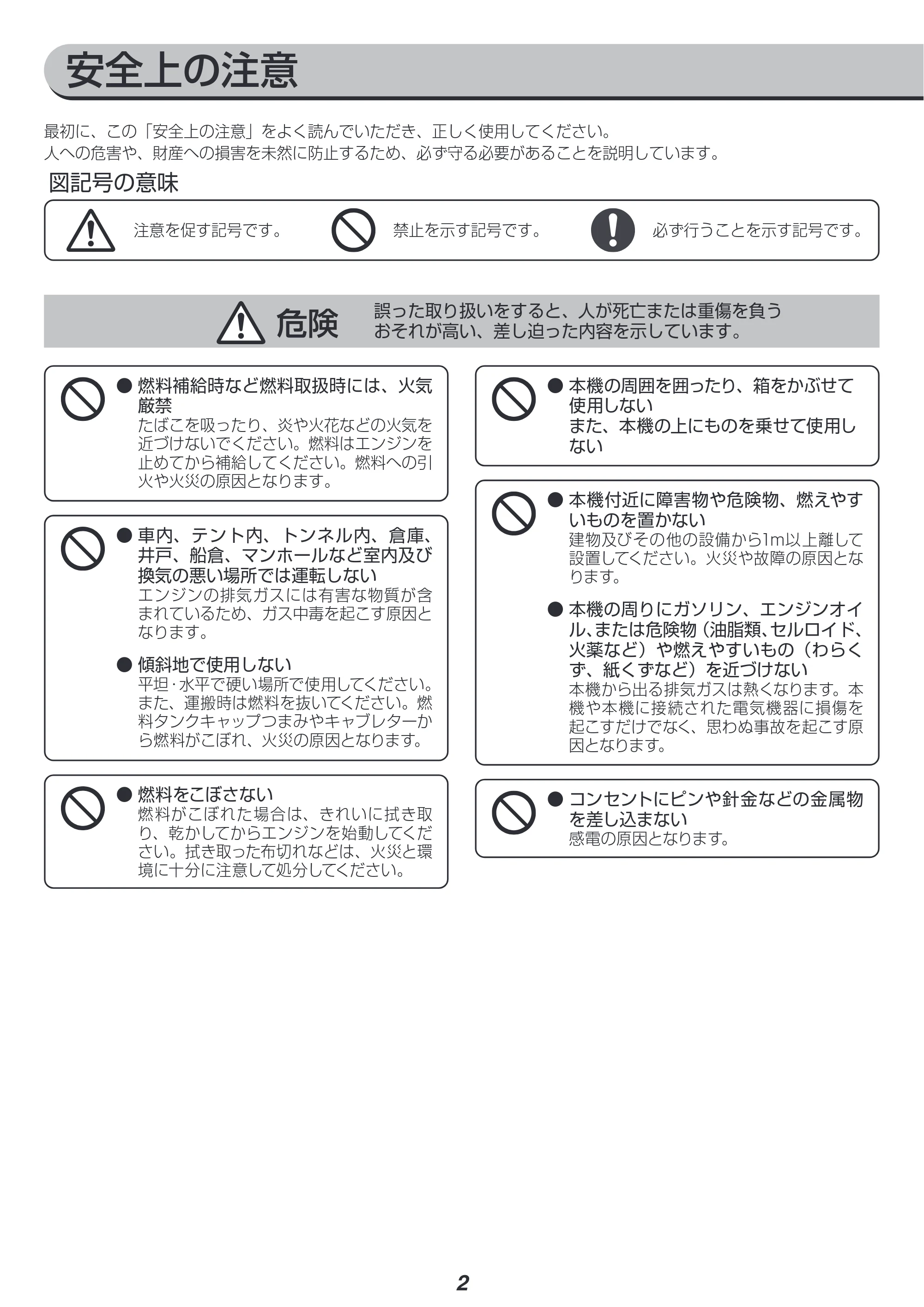 アイリスオーヤマ IGG-900 取扱説明書 — 原本ページ — 2ページ