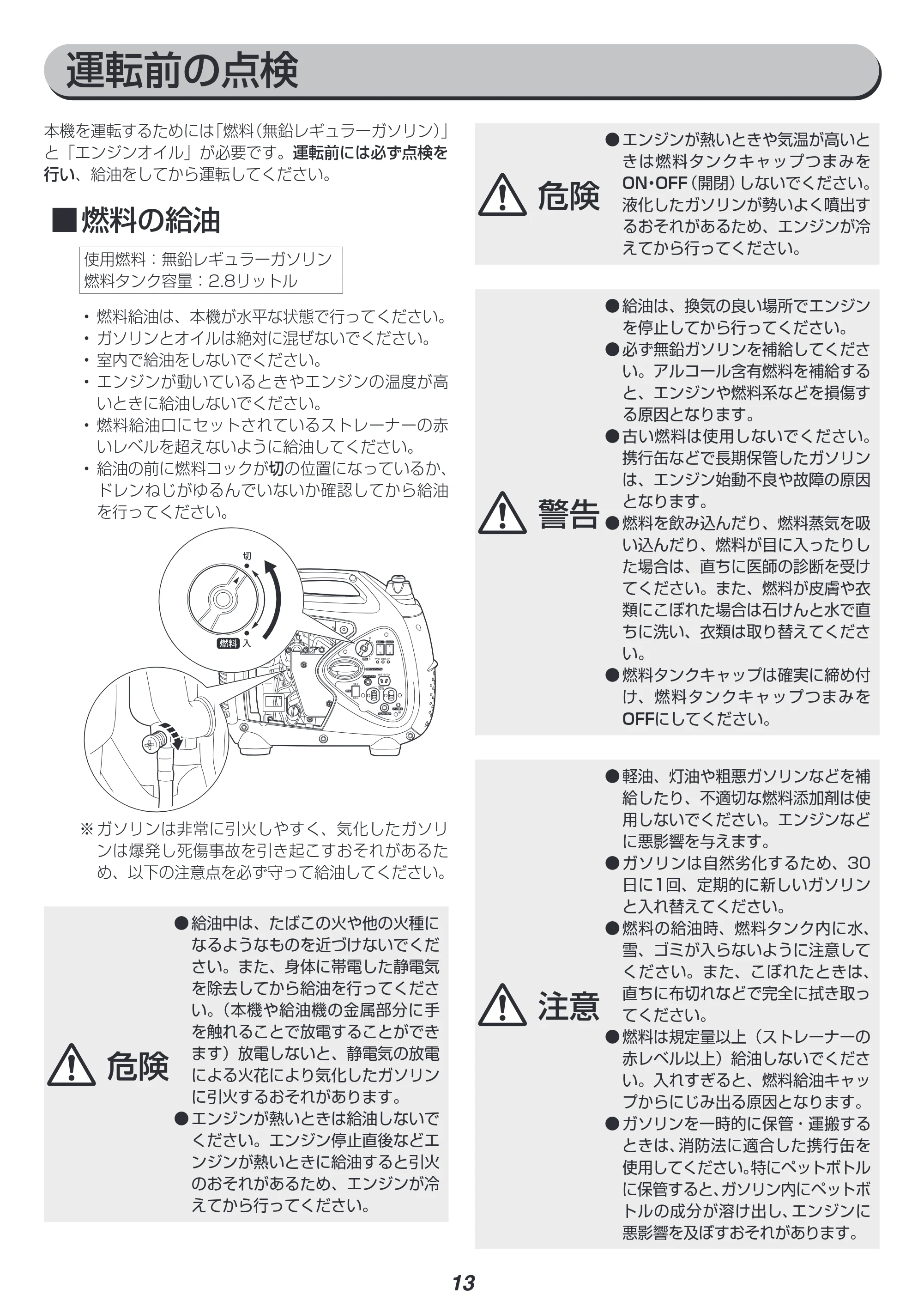 アイリスオーヤマ IGG-900 取扱説明書 — 原本ページ — 13ページ