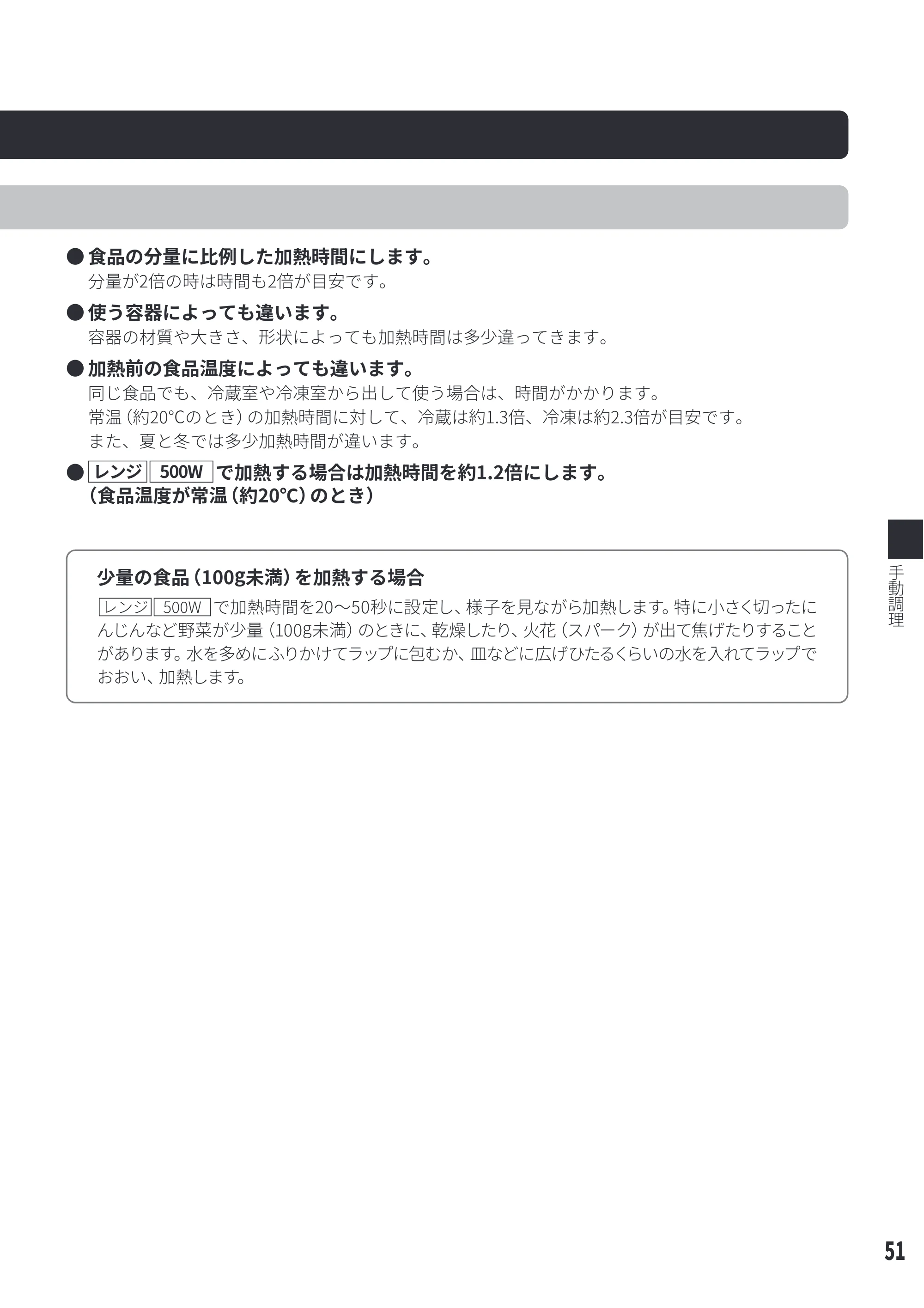 日立 MRO-WEE6 取扱説明書 — 原本ページ — 51ページ