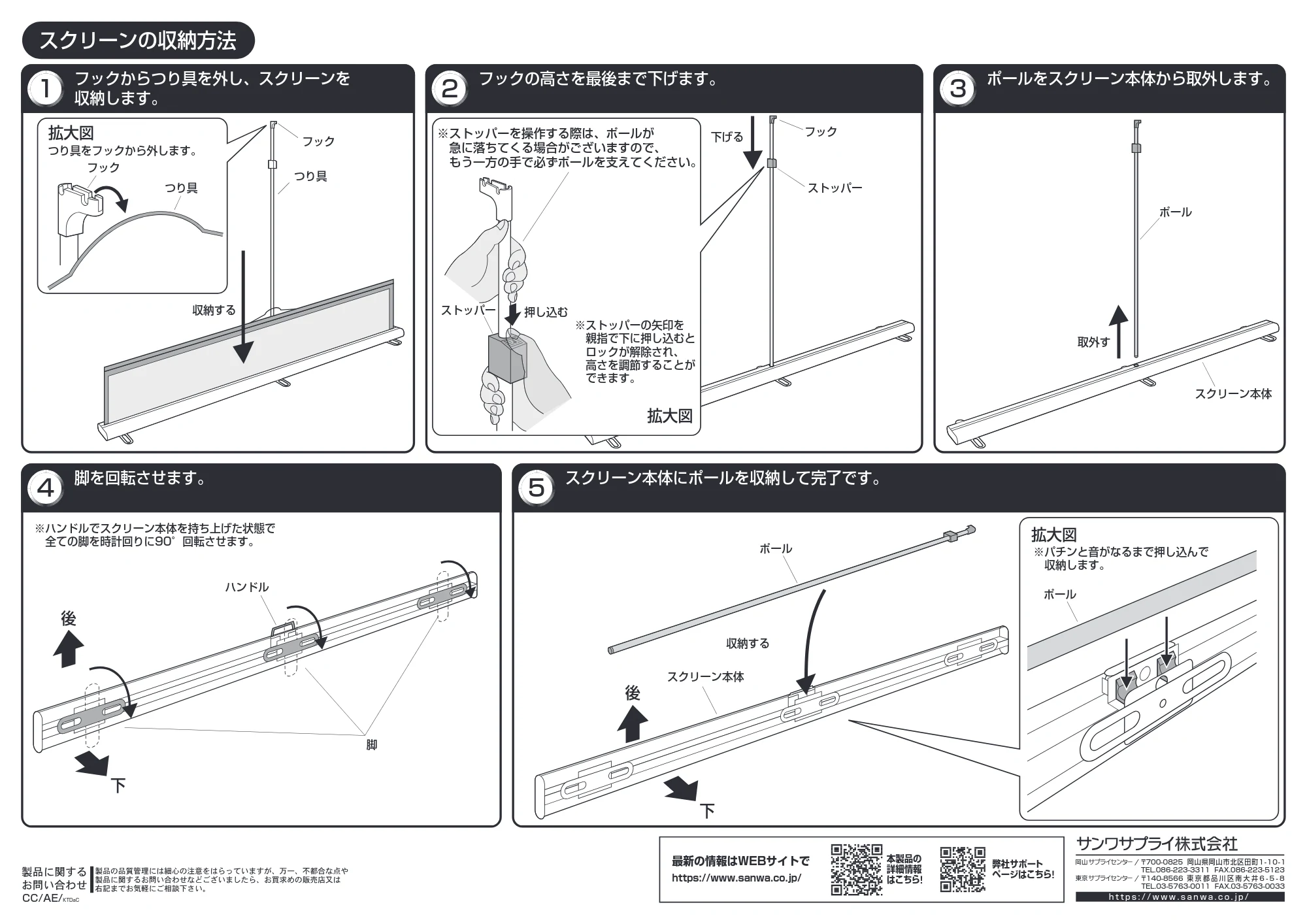 サンワサプライ PRS-Y80K / PRS-Y100K / PRS-Y85K 取扱説明書 — 原本ページ — 3ページ