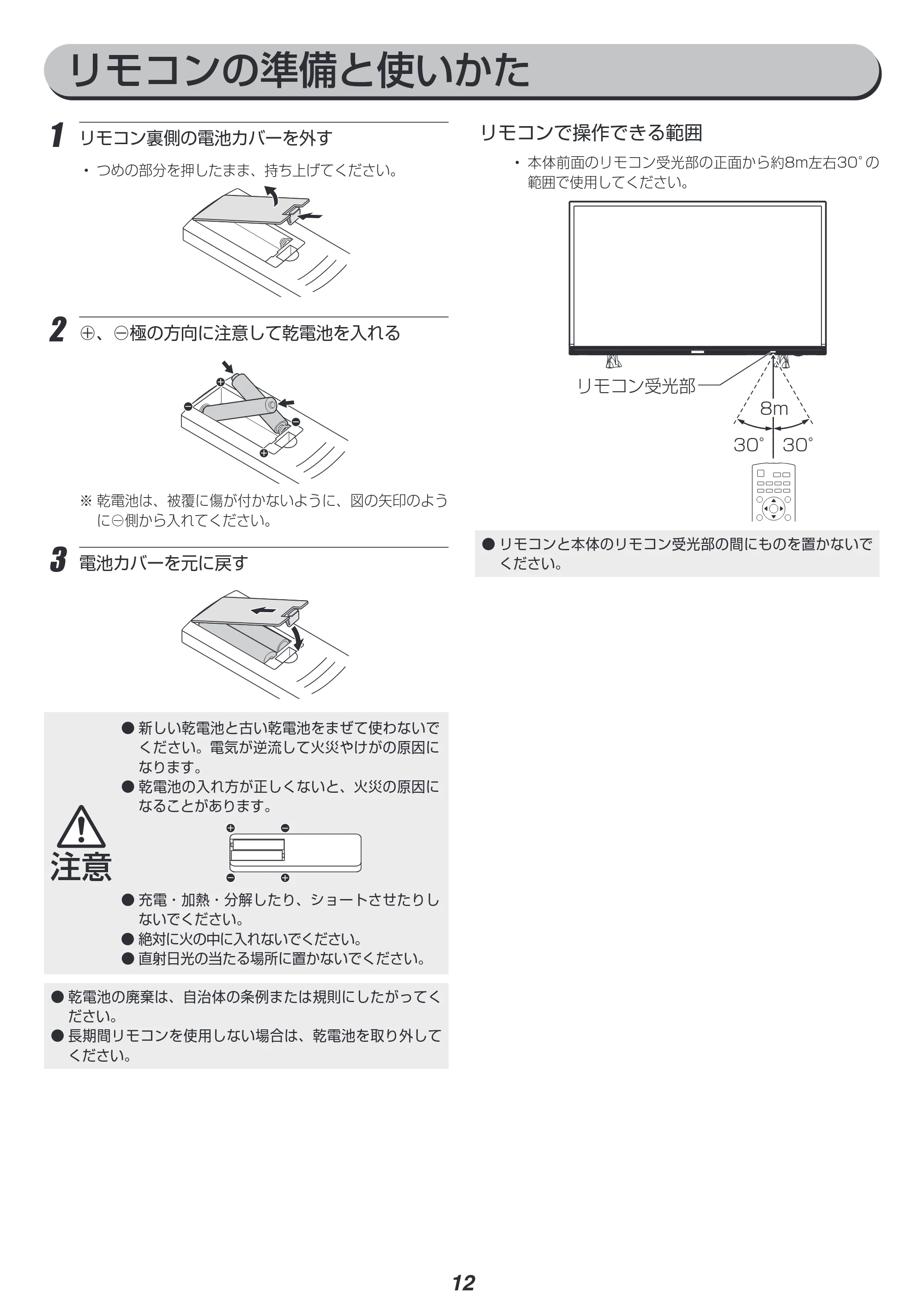 アイリスオーヤマ LT-32A320 取扱説明書 — 原本ページ — 12ページ