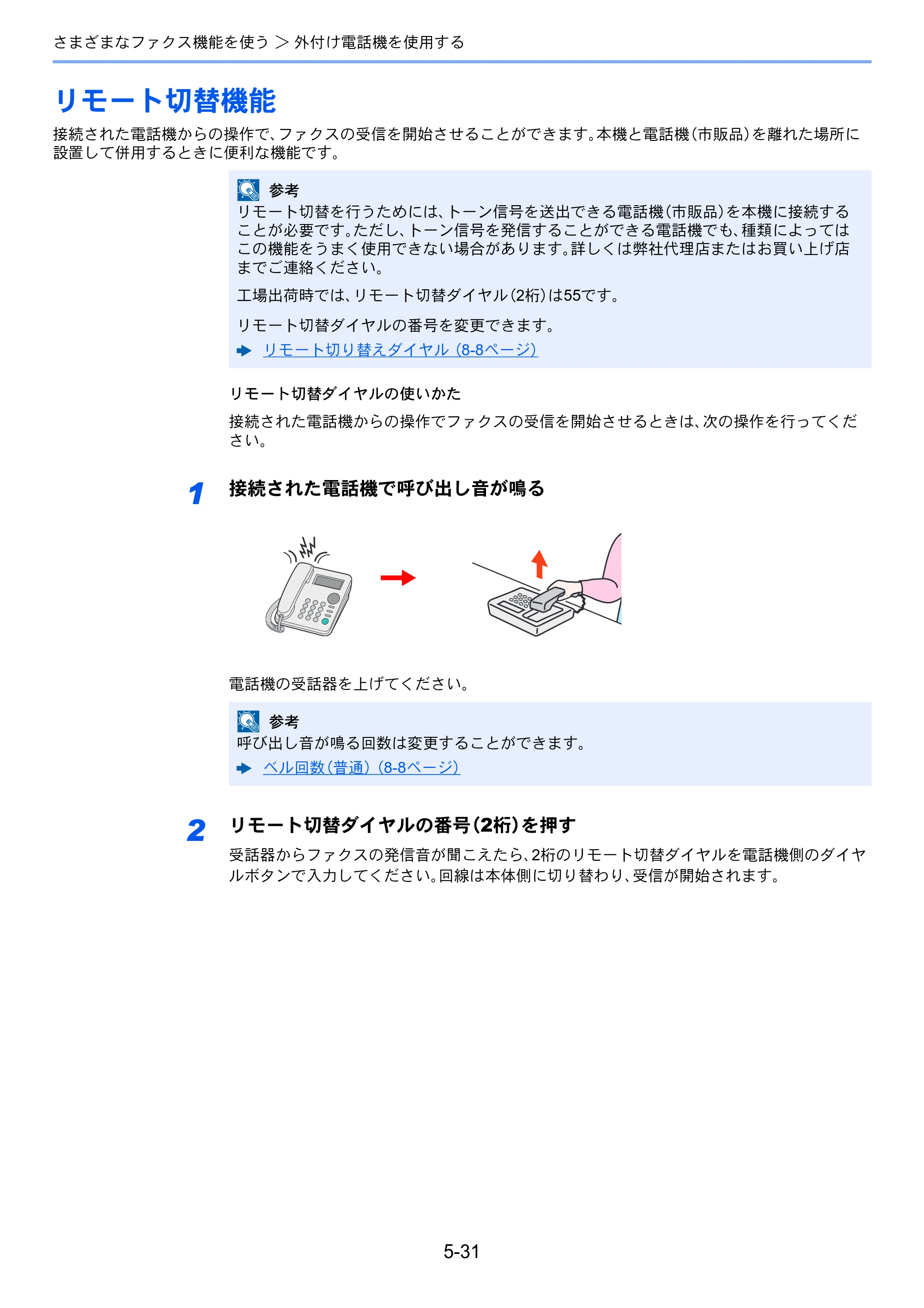 京セラ ECOSYS M5526cdw ECOSYS M5526cdw FAX使用説明書 — リモート切替機能 — 原本ページ — 101ページ