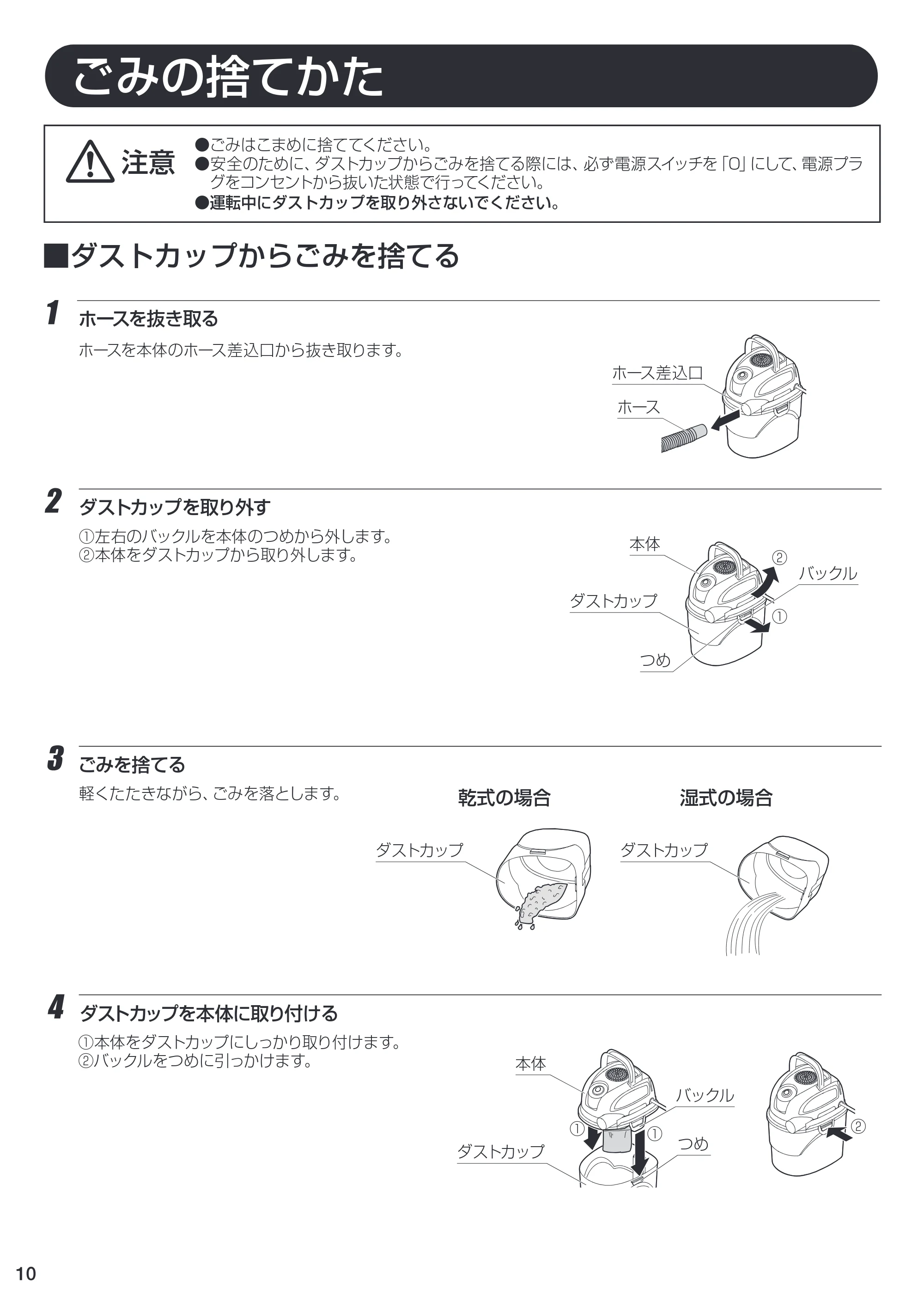 アイリスオーヤマ IC-VWD1 取扱説明書 — 原本ページ — 10ページ