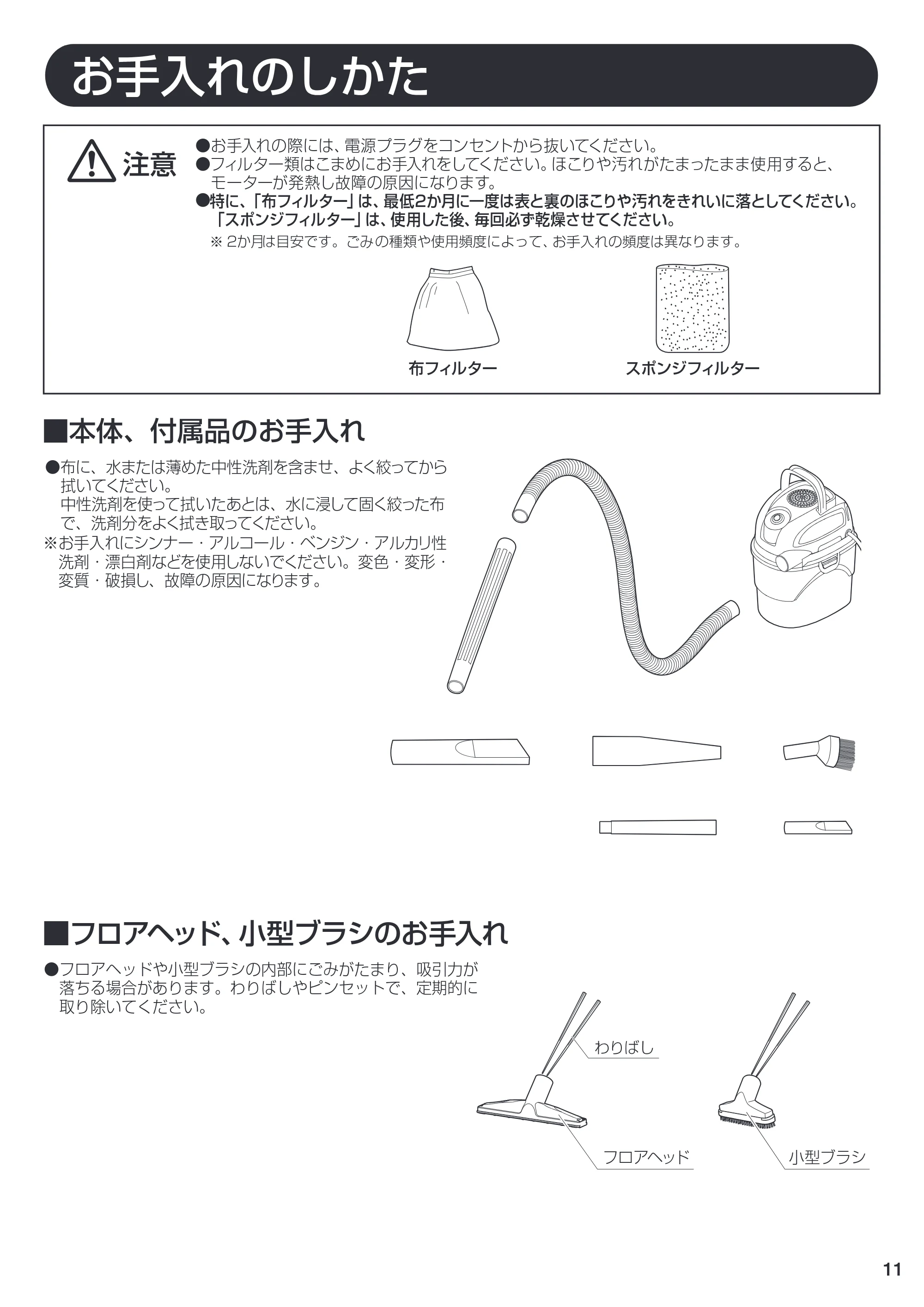 アイリスオーヤマ IC-VWD1 取扱説明書 — 原本ページ — 11ページ