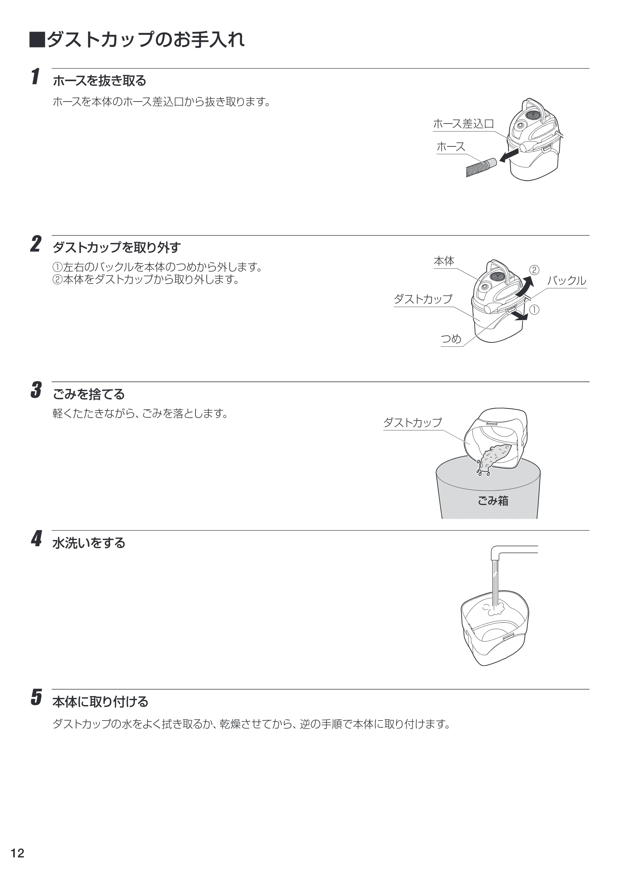 アイリスオーヤマ IC-VWD1 取扱説明書 — 原本ページ — 12ページ