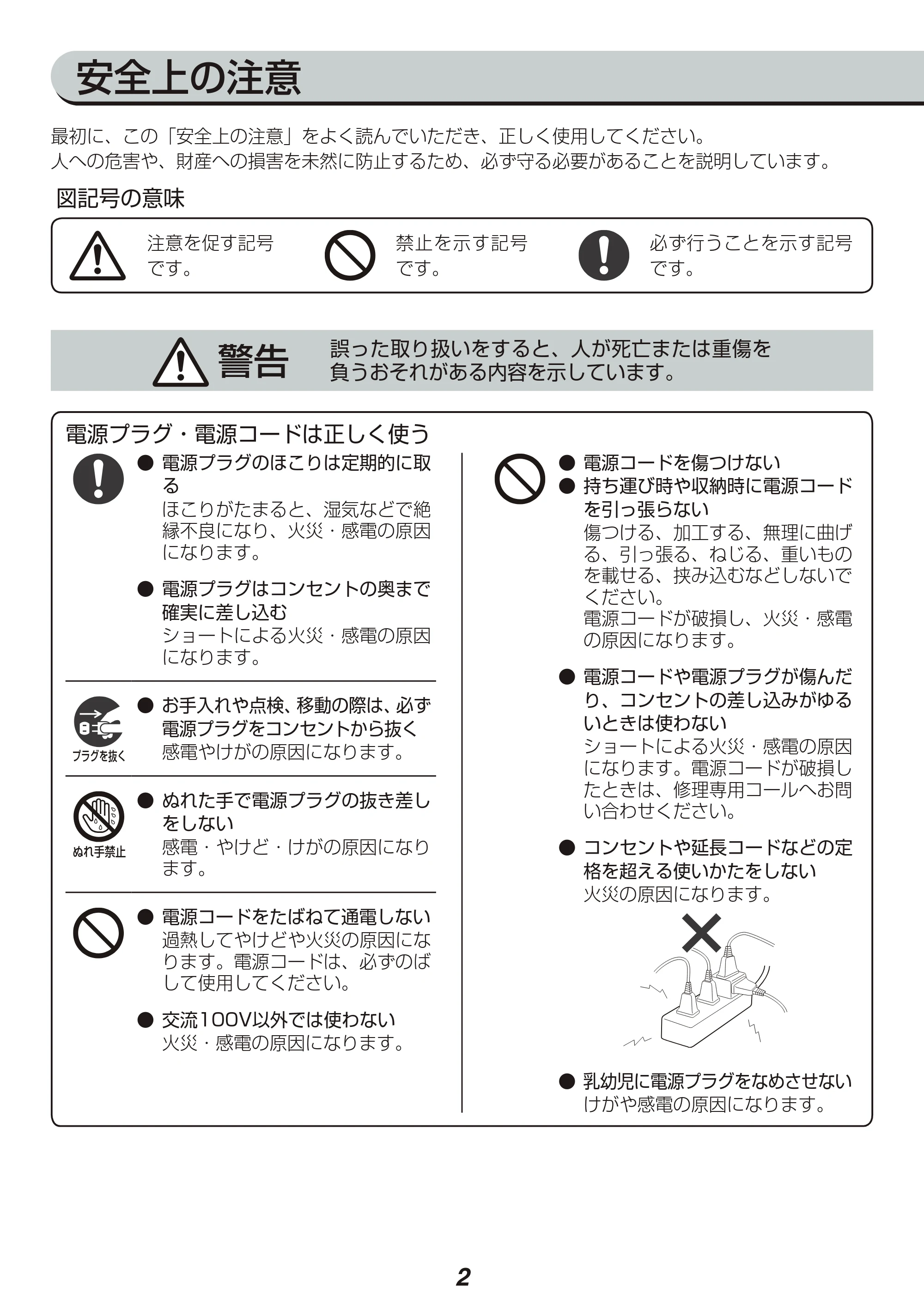 アイリスオーヤマ KRC-MC50 取扱説明書 — 原本ページ — 2ページ