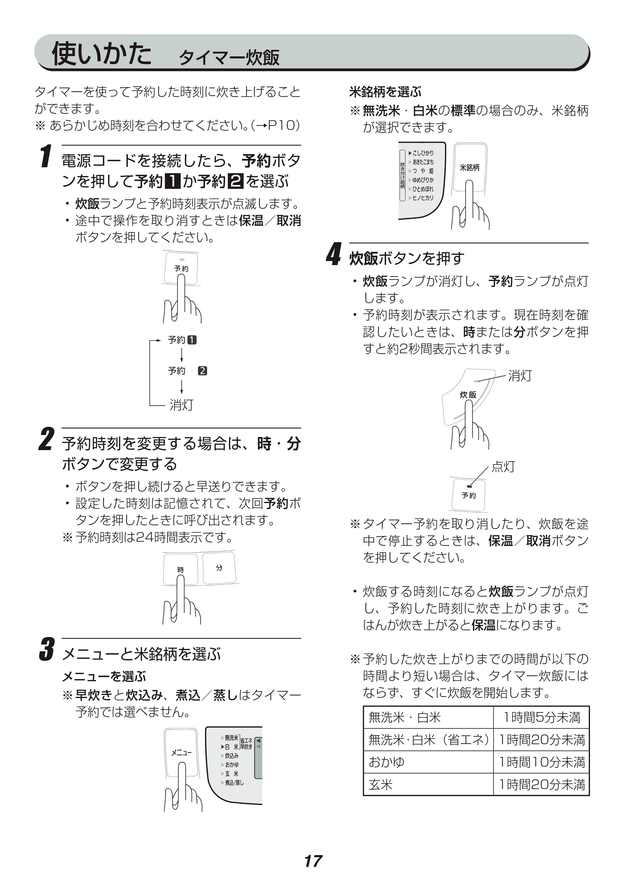 アイリスオーヤマ KRC-MC50 取扱説明書 — 原本ページ — 17ページ