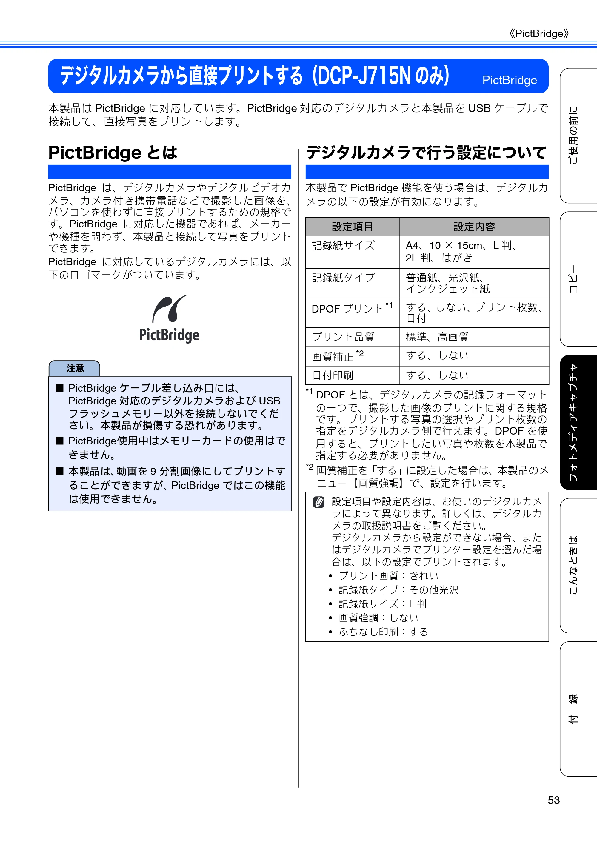 ブラザー DCP-J515N / DCP-J715N ユーザーズガイド ～基本編～ — 原本ページ — 55ページ