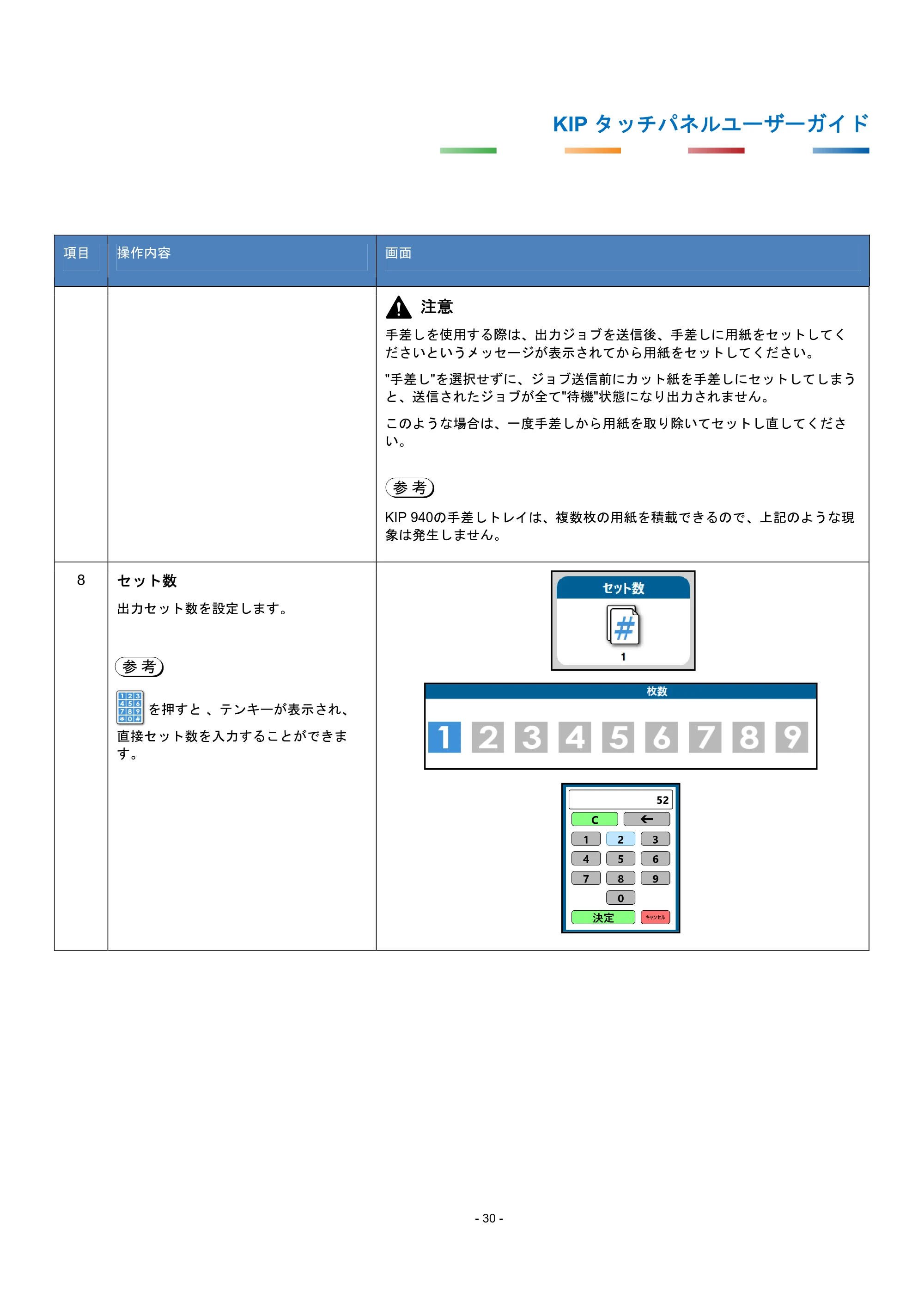 京セラ KIP 7170G KIP タッチパネル操作ガイド — 原本ページ — 33ページ