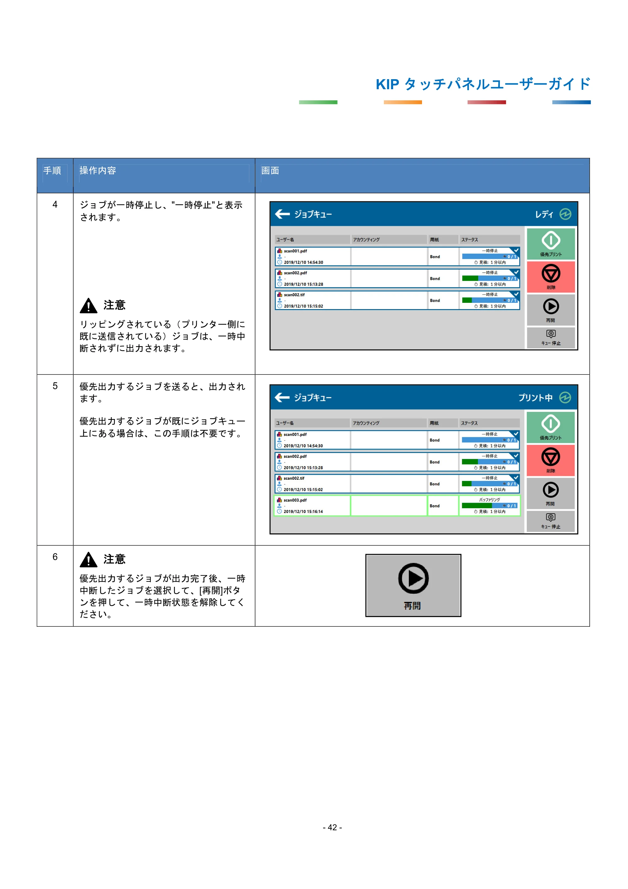 京セラ KIP 7170G KIP タッチパネル操作ガイド — 原本ページ — 45ページ