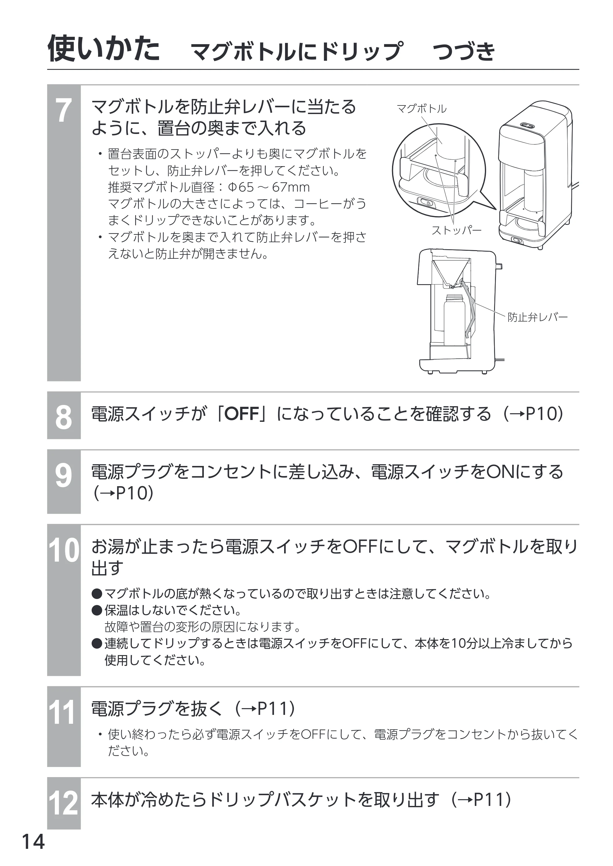 アイリスオーヤマ CMS-0800 取扱説明書 — 原本ページ — 14ページ