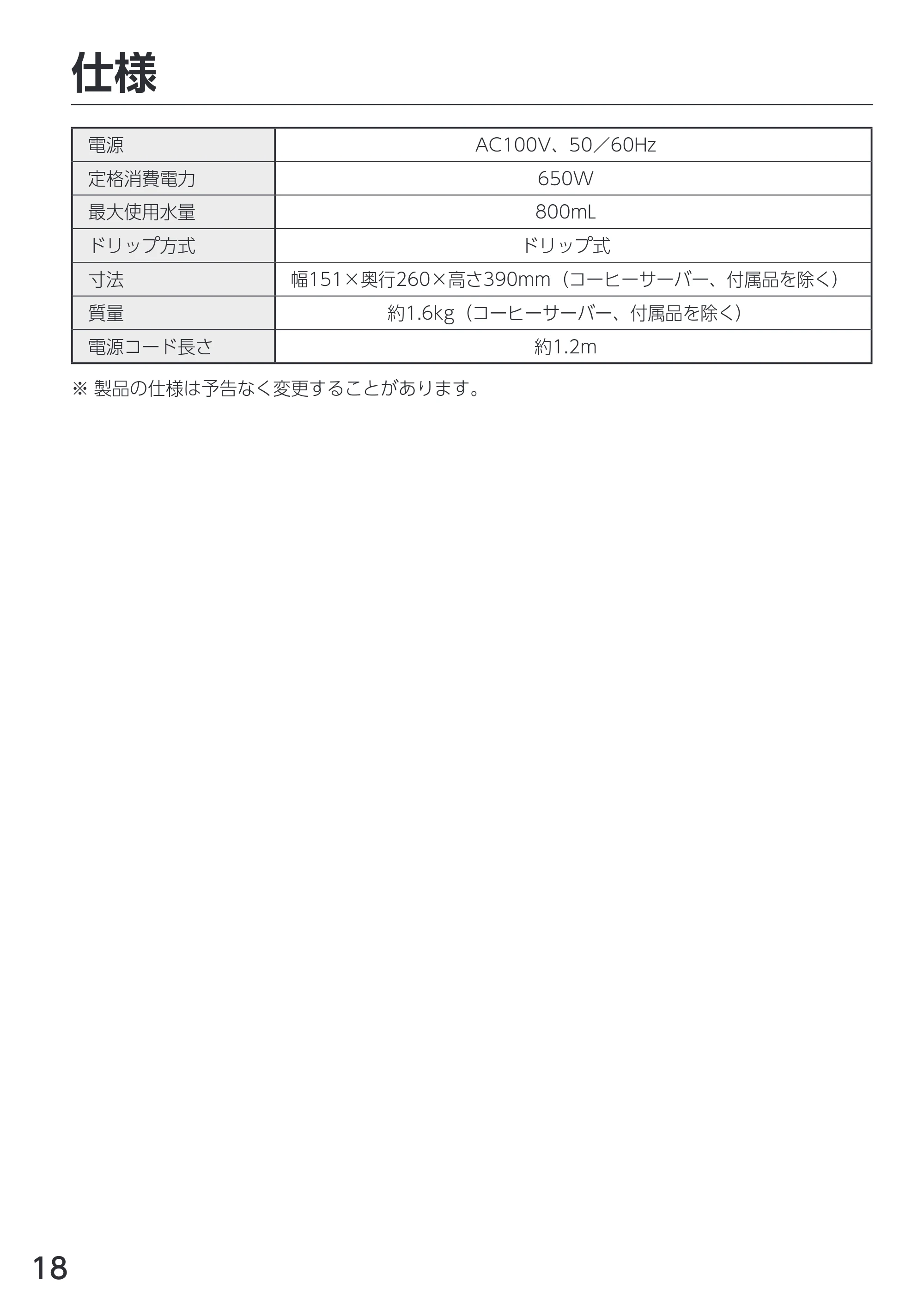 アイリスオーヤマ CMS-0800 取扱説明書 — 原本ページ — 18ページ