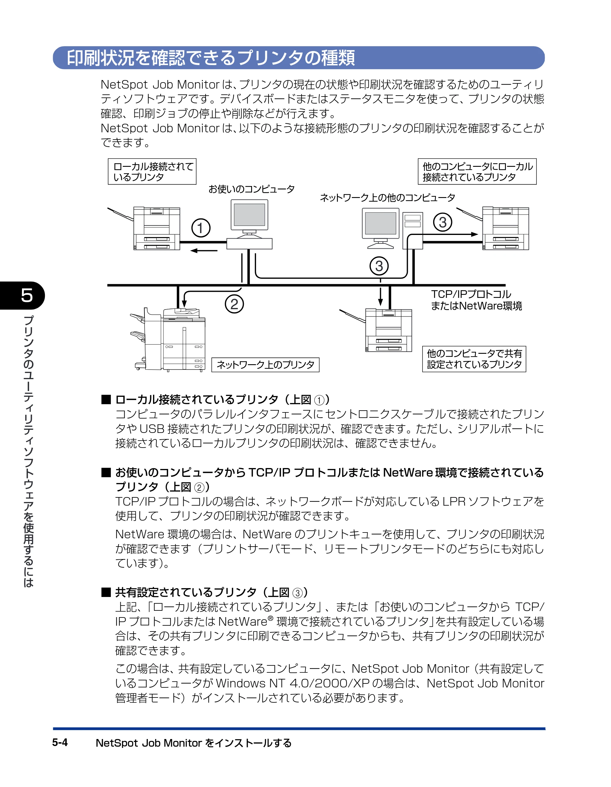 キヤノン LBP-1310 LIPSソフトウエアガイド （PDF形式／7.86Mバイト） — 印刷状況を確認できるプリンタの種類 — 原本ページ — 140ページ