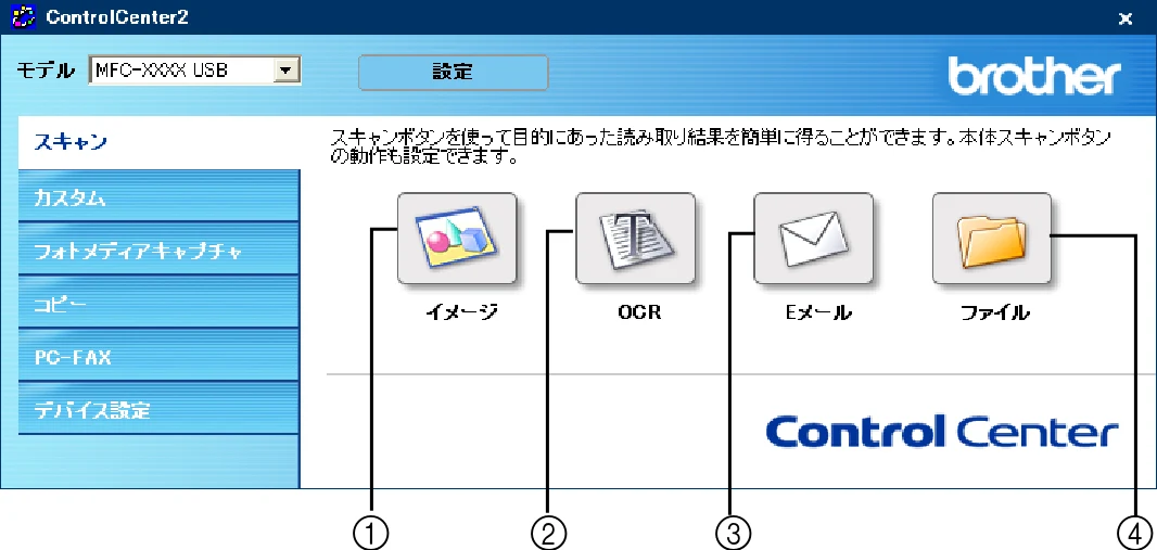 ブラザー DCP-115C / MFC-425CN / MFC-615CL ユーザーズガイド ~パソコン活用編~ — スキャン — 図版 74-1 — 74ページ