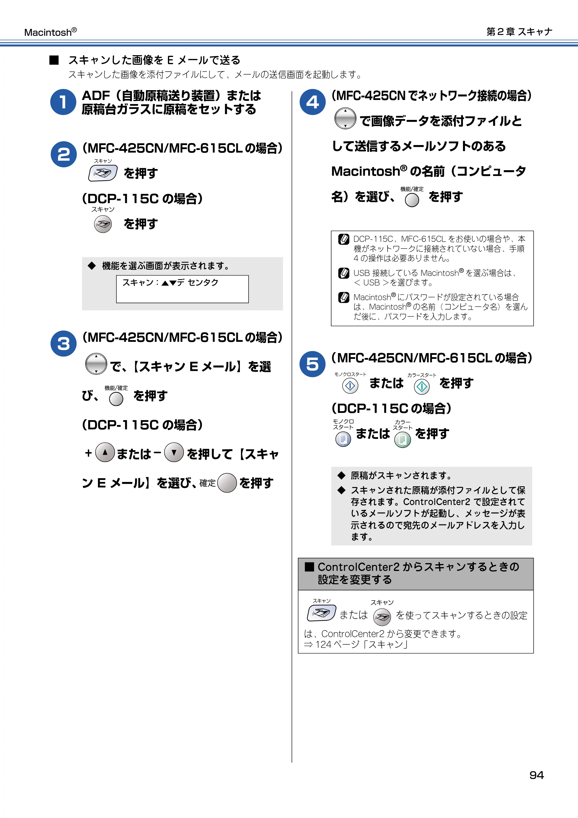 ブラザー DCP-115C / MFC-425CN / MFC-615CL ユーザーズガイド ~パソコン活用編~ — 原本ページ — 95ページ